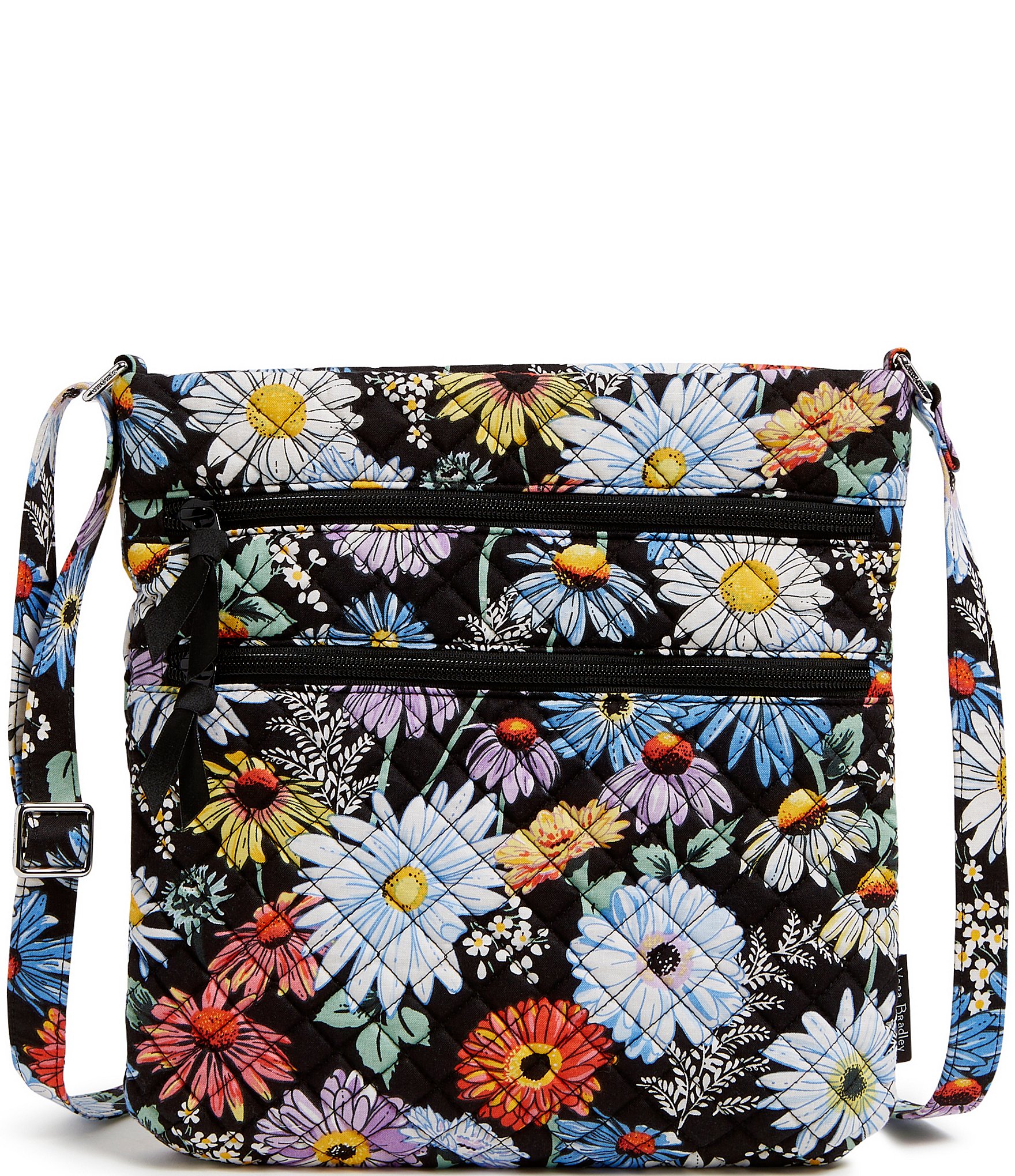 Vera Bradley Daisies Triple Zip Hipster Crossbody Bag | Dillard's