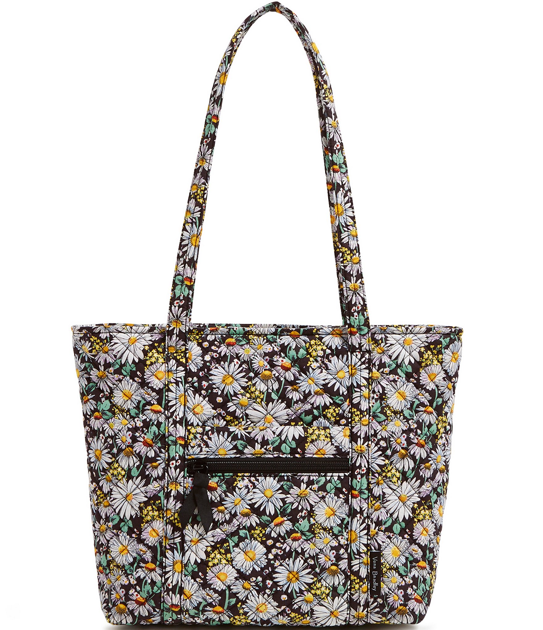 Vera Bradley Daisies White Small Vera Tote Bag