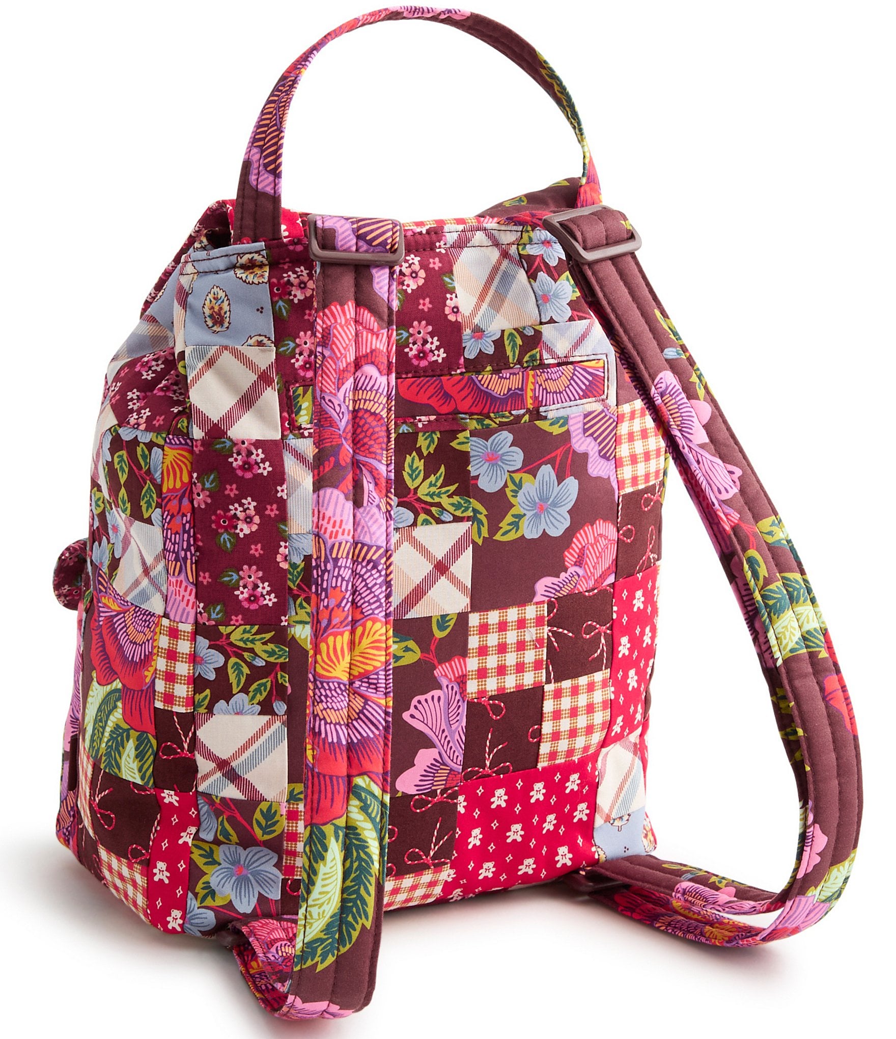 Vera Bradley Deluxe Floral Patchwork Drawstring Backpack
