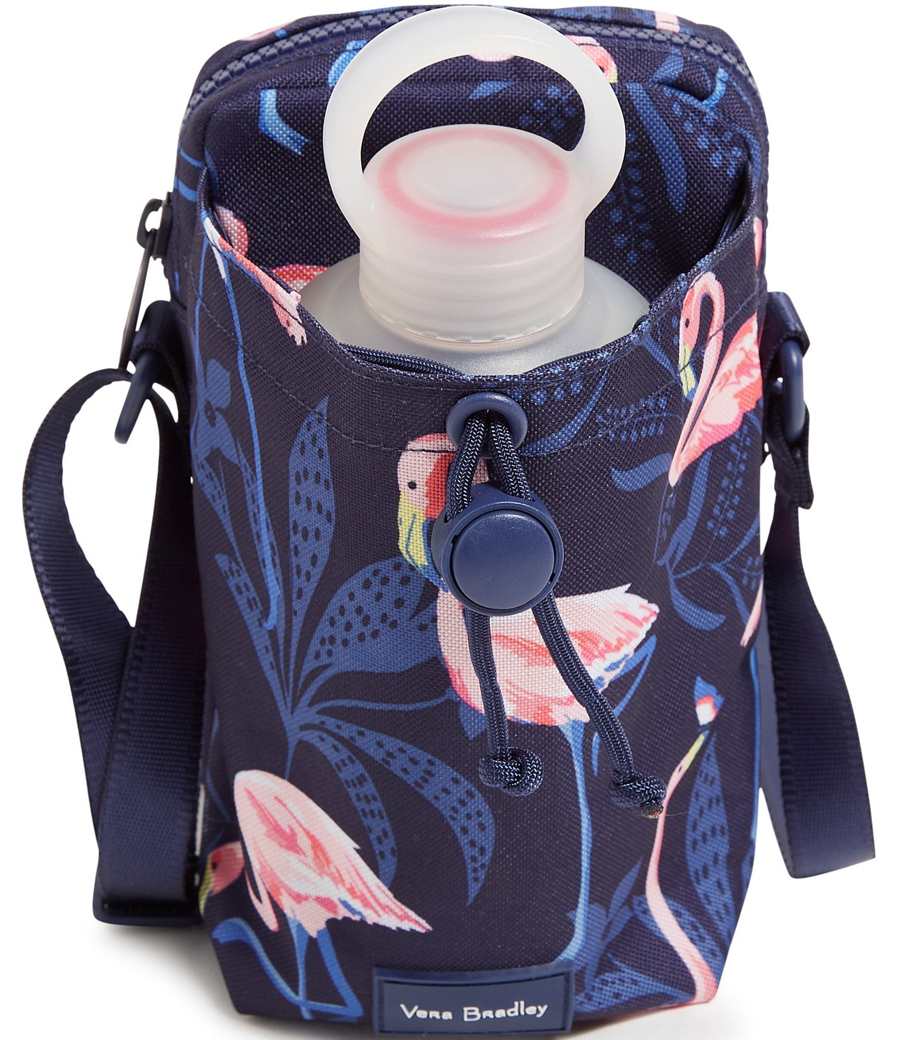 Vera Bradley Flamingo Party ReActive Deluxe Water Bottle Crossbody Bag Dillard s