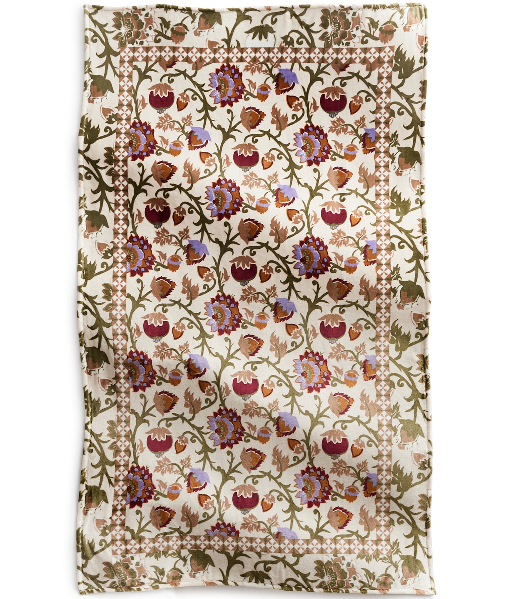 Vera Bradley Midnight Garden Paisley Plush Throw Blanket | Dillard's
