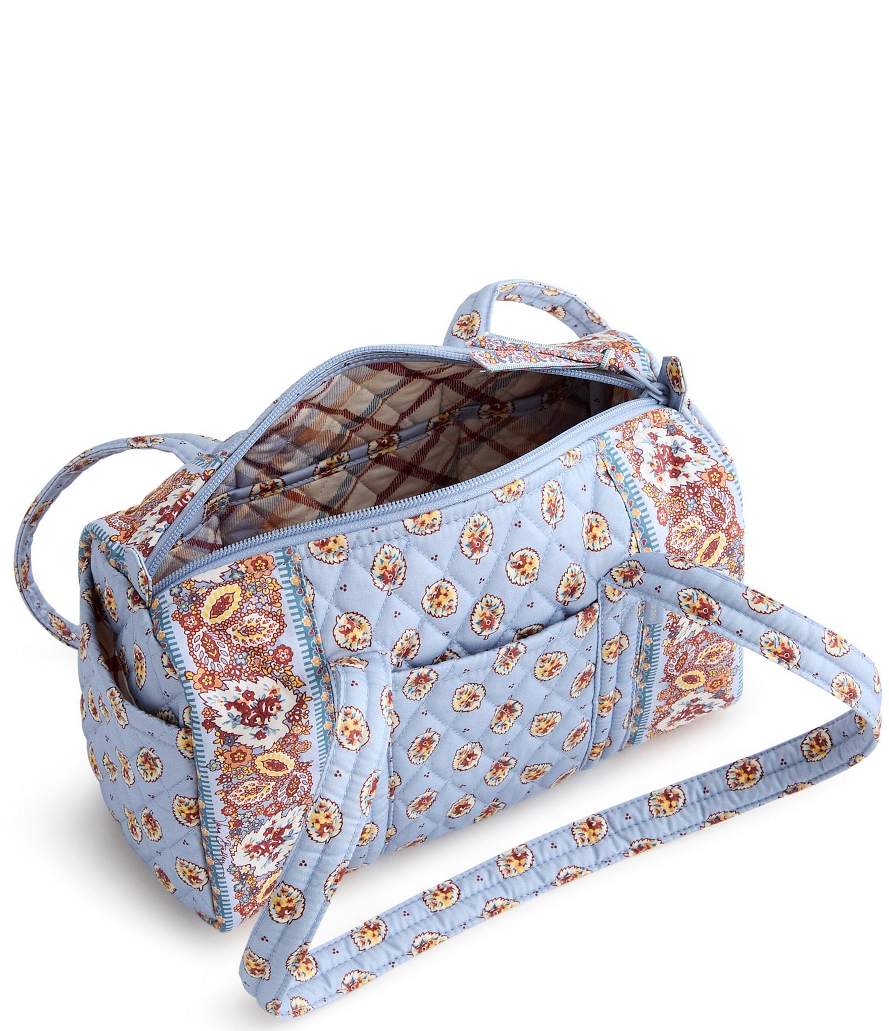 Vera Bradley Original 100 Leaf Print Barrel Shoulder Bag
