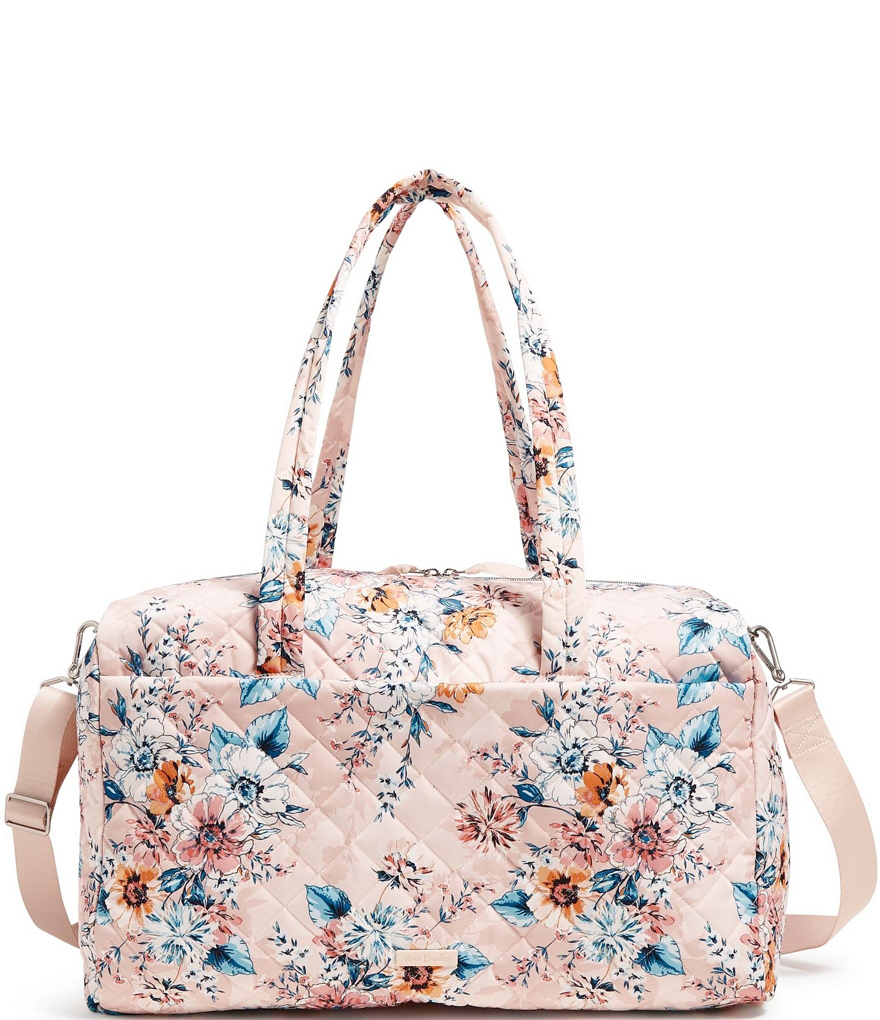 Vera Bradley Peach Blossom Bouquet Large Travel Duffle Bag