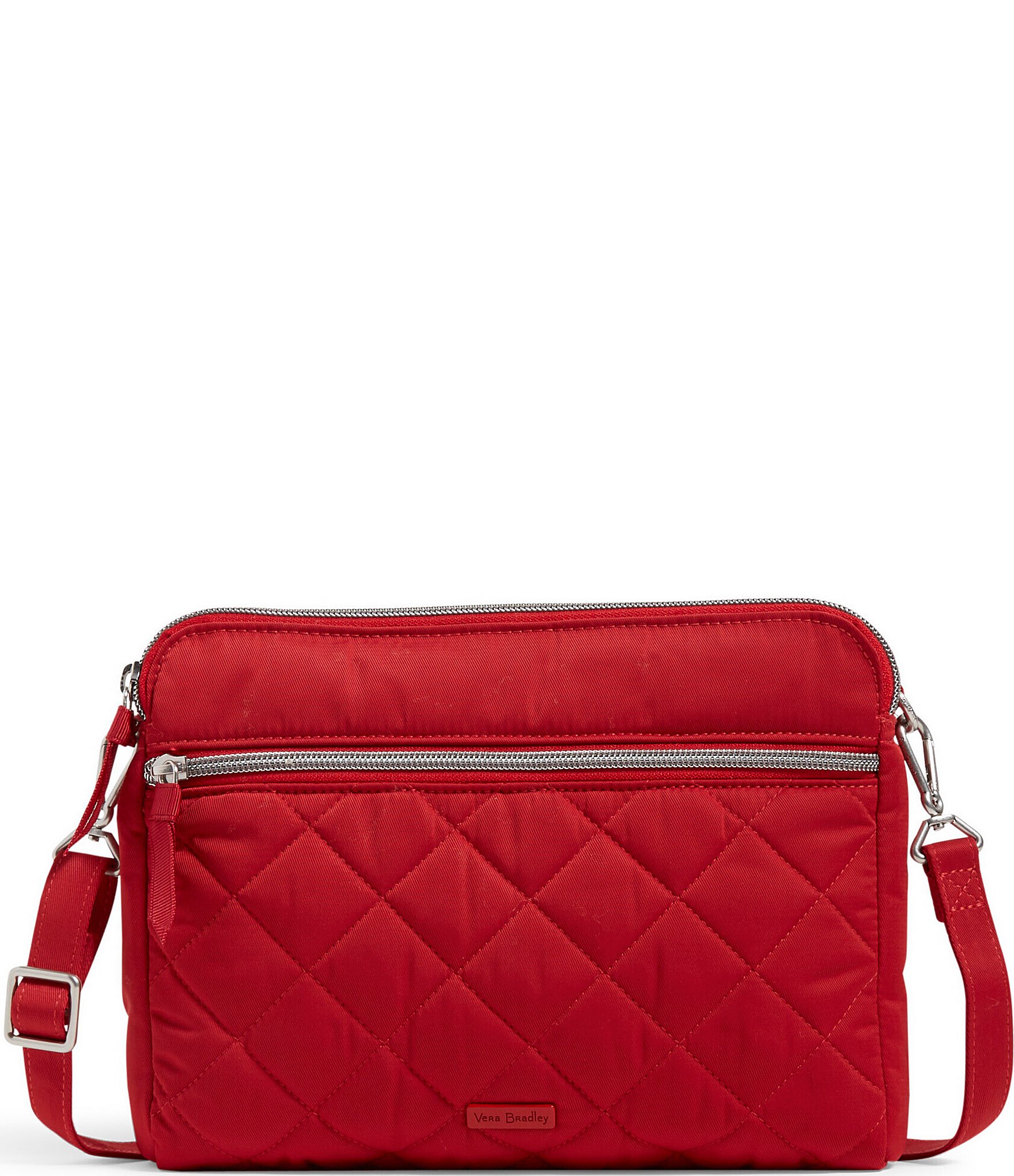 Vera Bradley Performance Twill Collection Triple Compartment Crossbody Bag - Cardinal Red