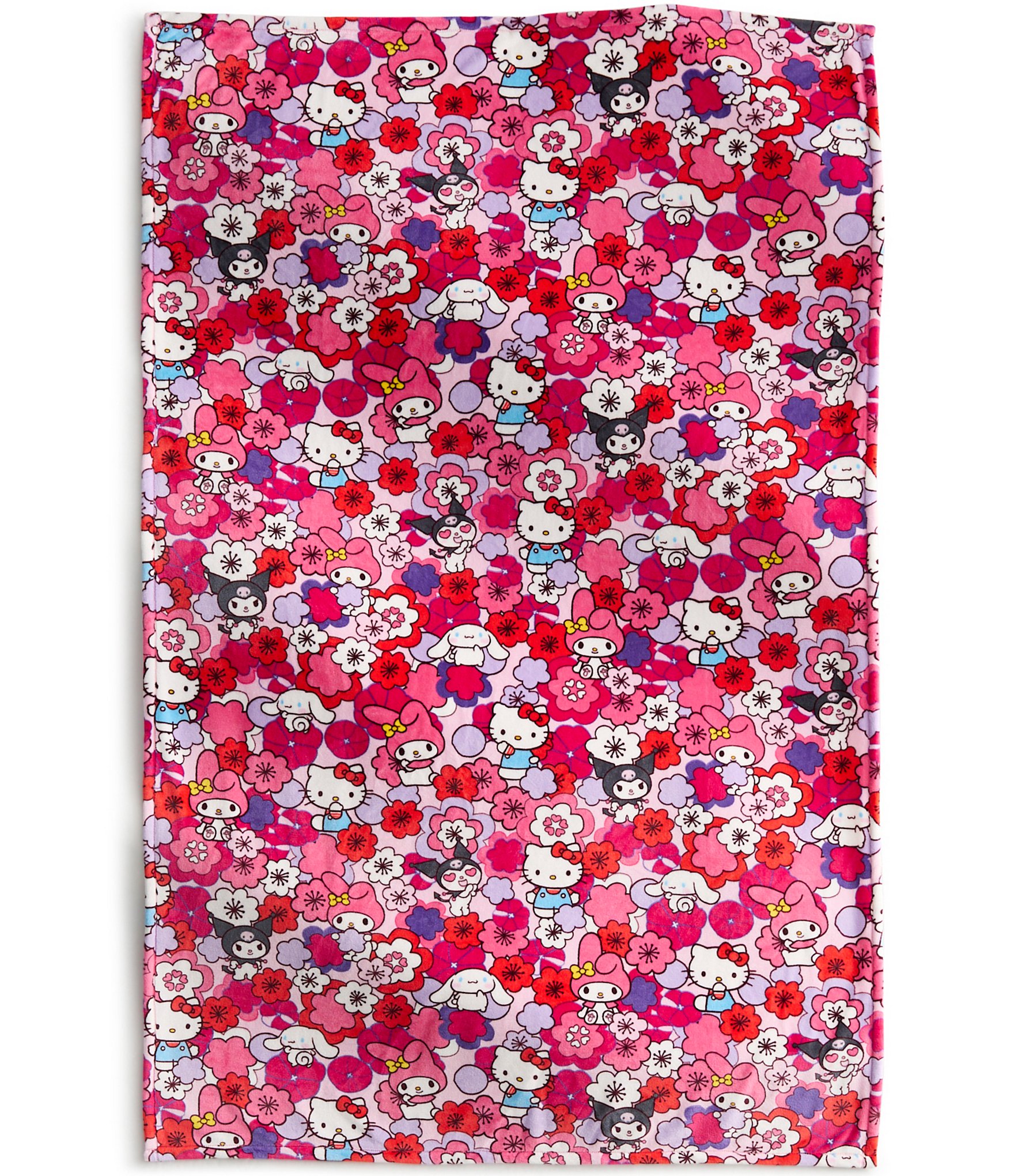 Vera Bradley x Hello Kitty Floral Fleece Plush Throw Blanket