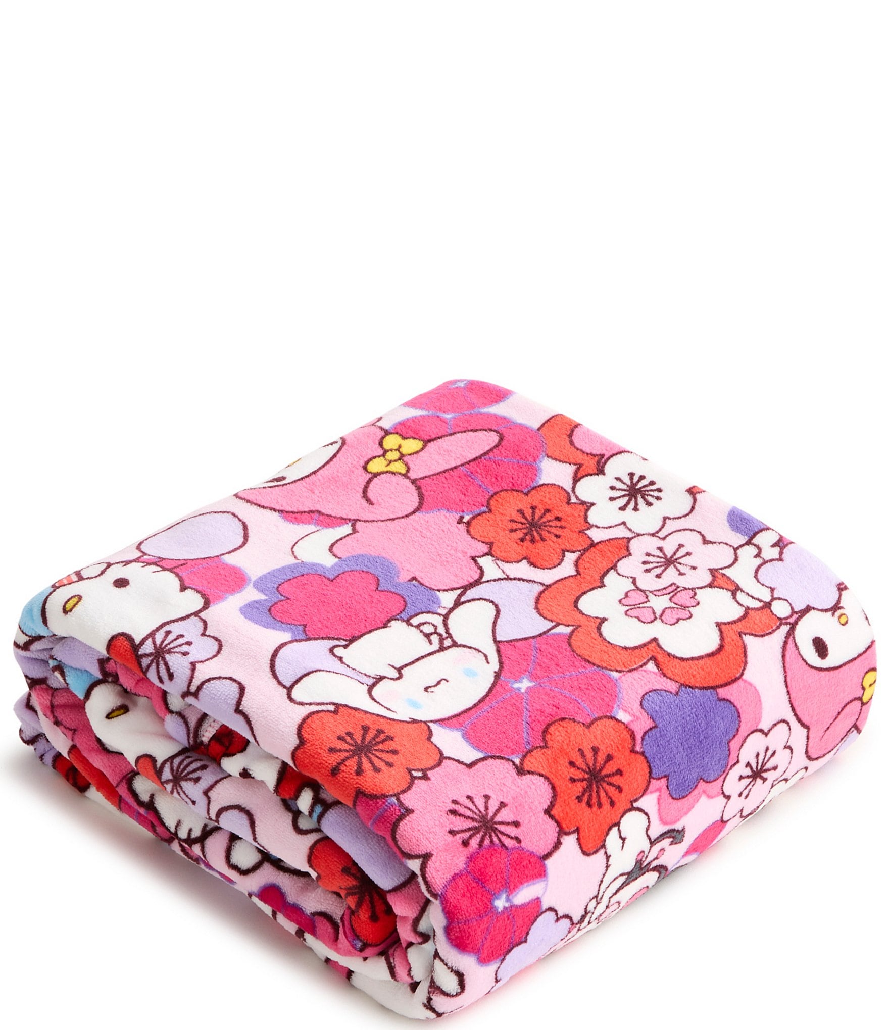 Vera Bradley x Hello Kitty Floral Fleece Plush Throw Blanket