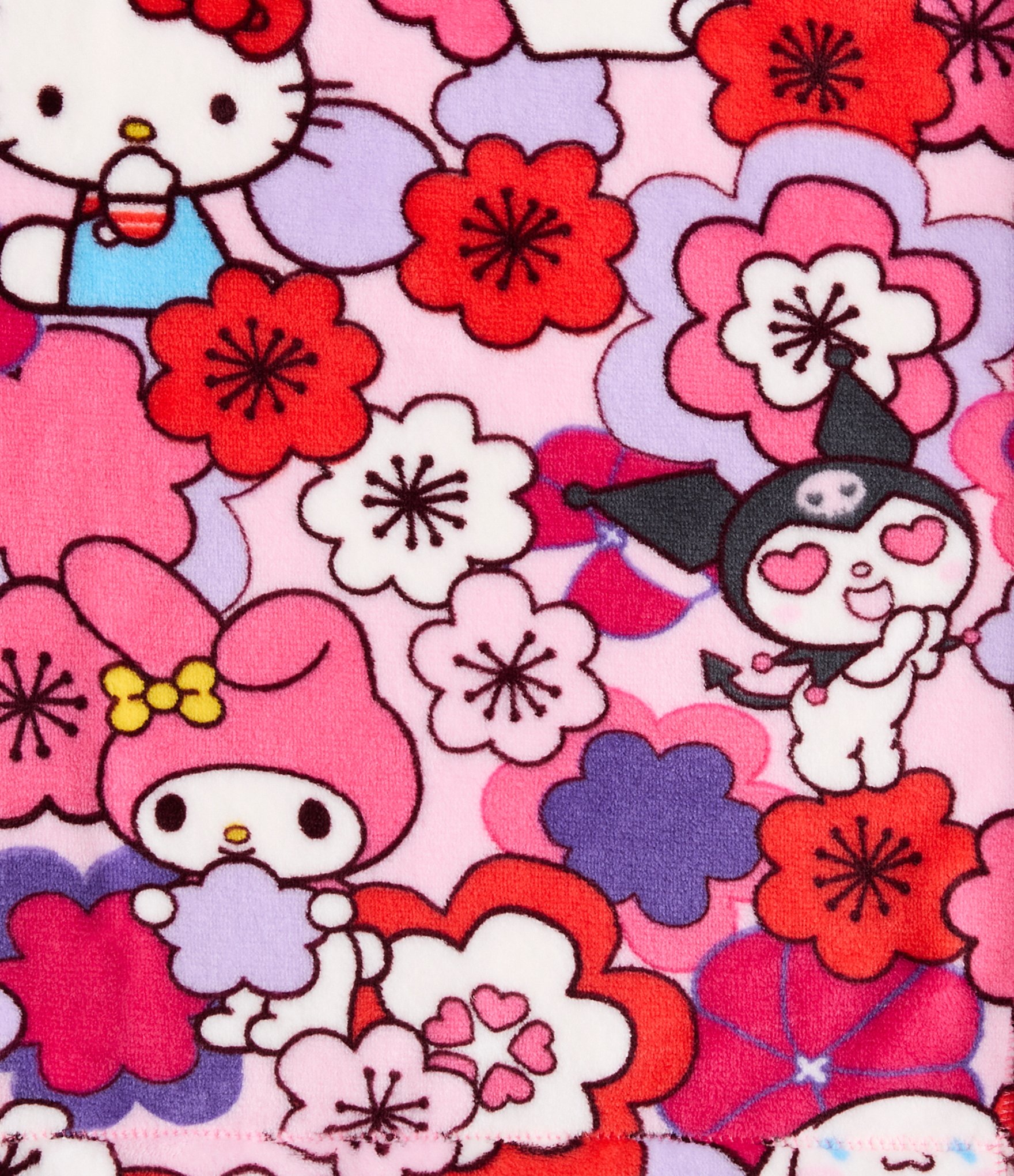 Vera Bradley x Hello Kitty Floral Fleece Plush Throw Blanket