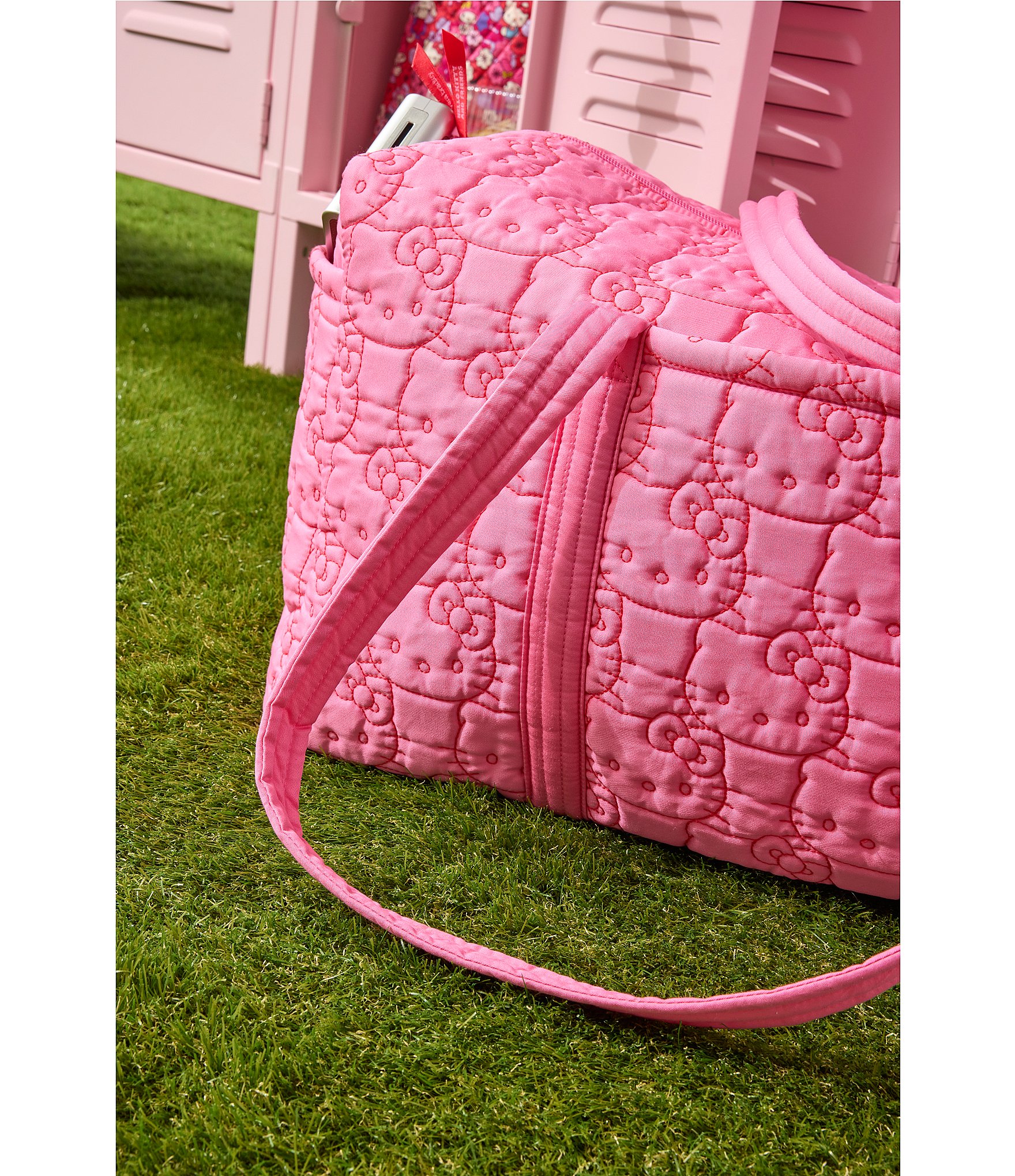 Vera Bradley x Hello Kitty Pink Featherweight Nylon Large Original Duffel Bag