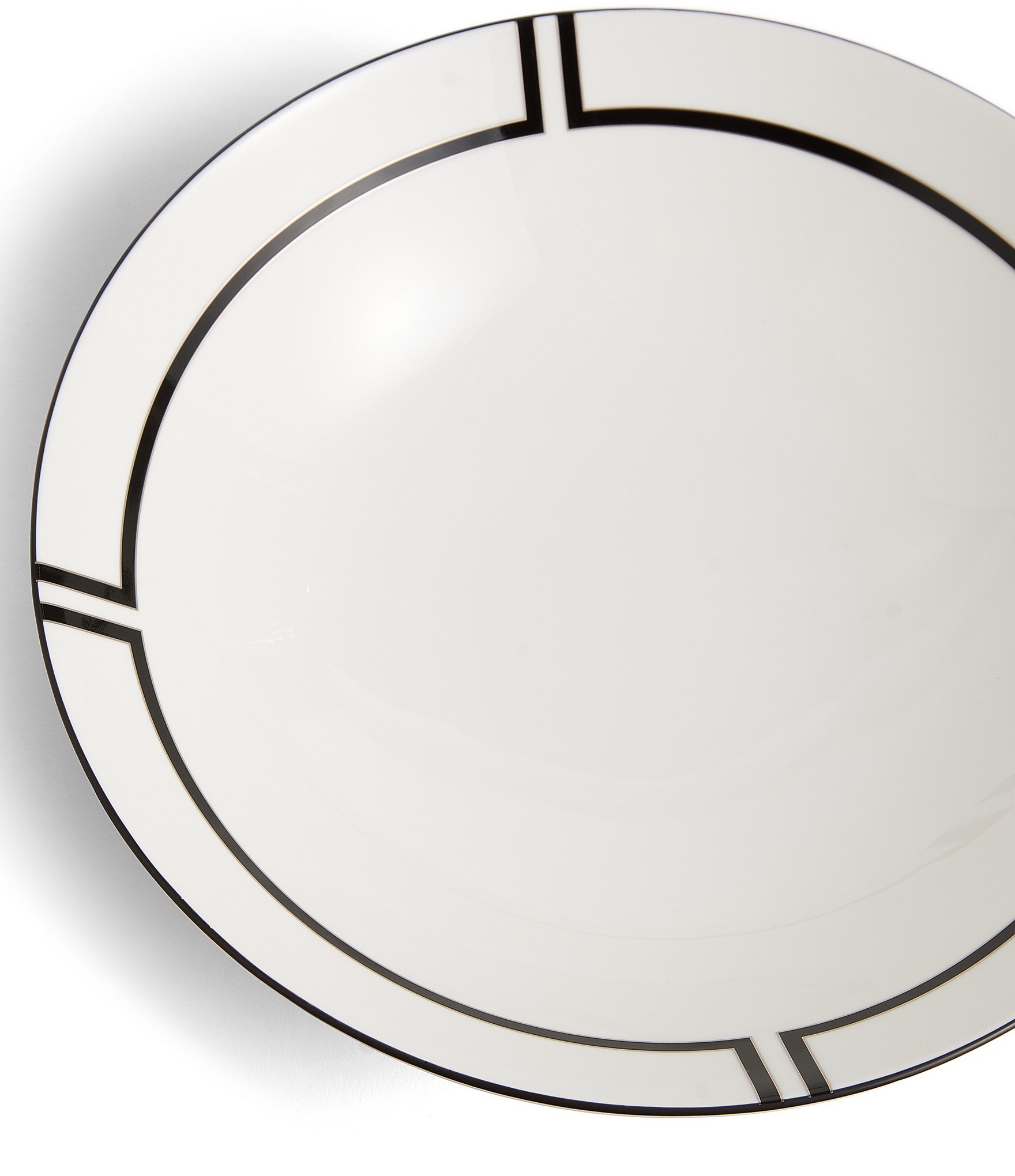 Vera Wang by Wedgwood Luxe Graphite Collection Art Deco Round Serving Bowl