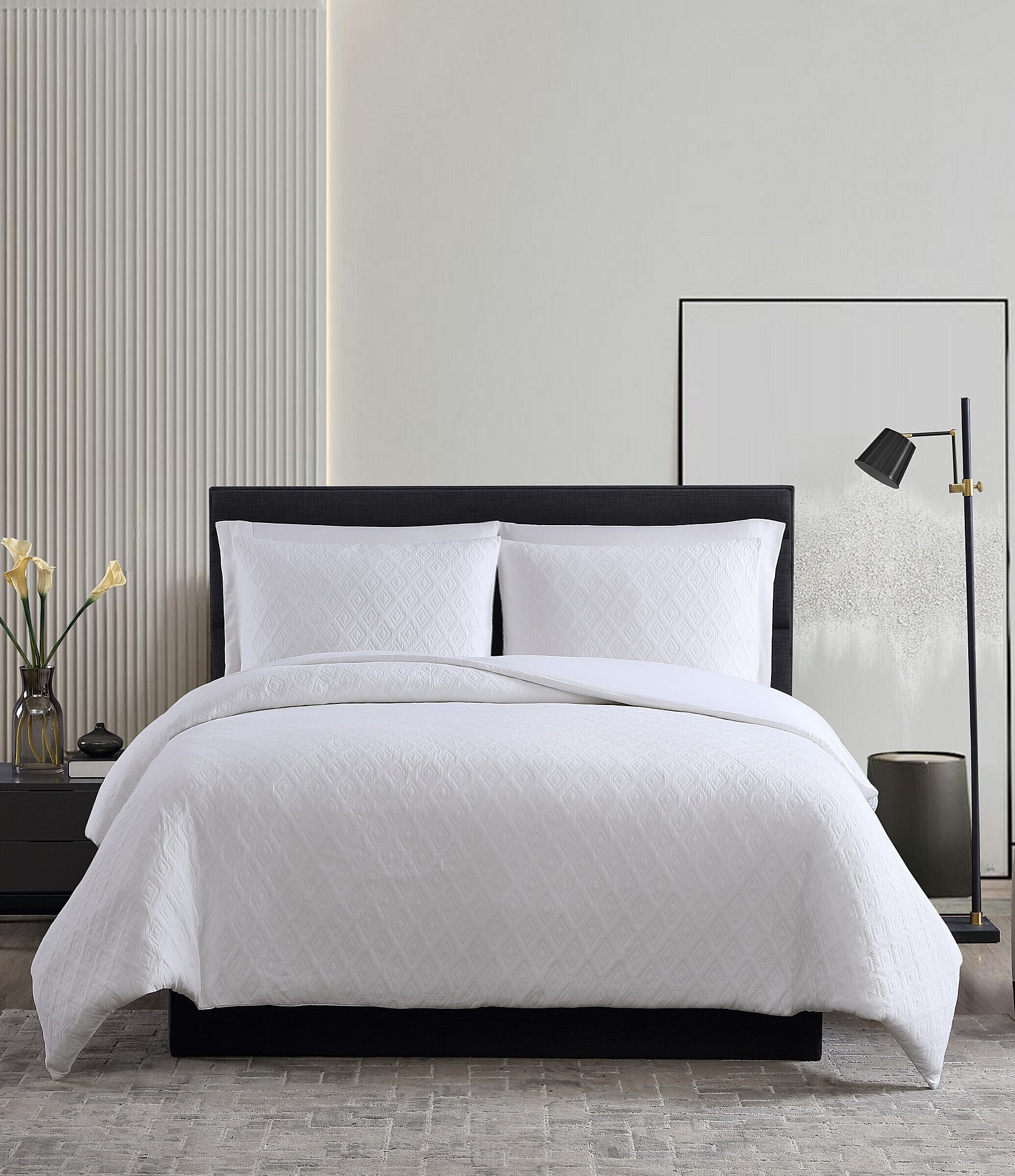 Vera Wang Double Diamond Matelasse Comforter Mini Set | Dillard's