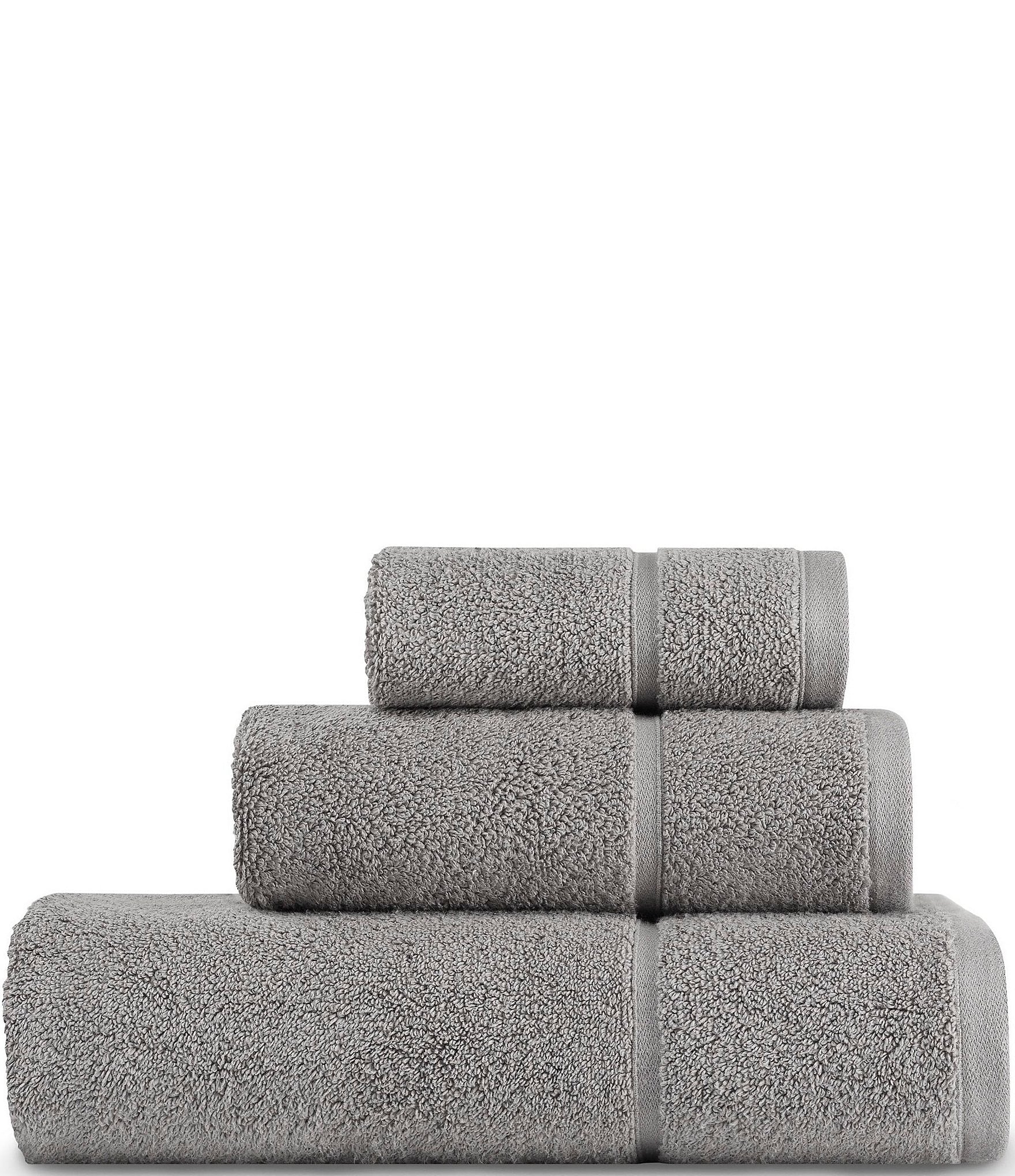 Assortment of 3 Grey Simply Vera Wang Luxury Bath Towels And Hand Towels -  Dutch Goat