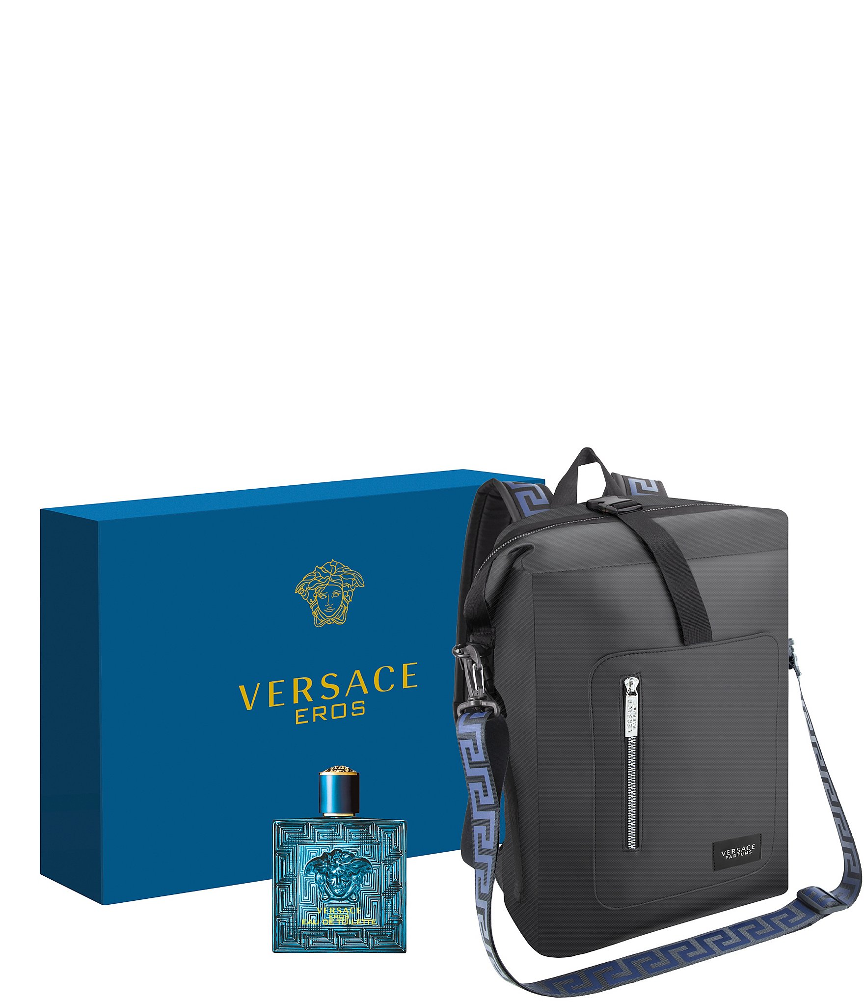 Amazon.com : Versace Versace Eros 3.4oz EDT Spray, 0.3oz EDT Spray, Pouch  Men 3 Pc Gift Set : Beauty & Personal Care