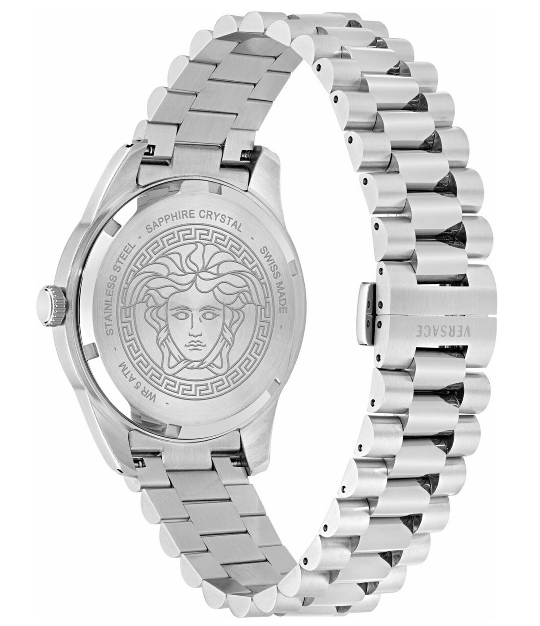 Versace Men's Apodis Quartz Analog Stainless Steel Bracelet Watch