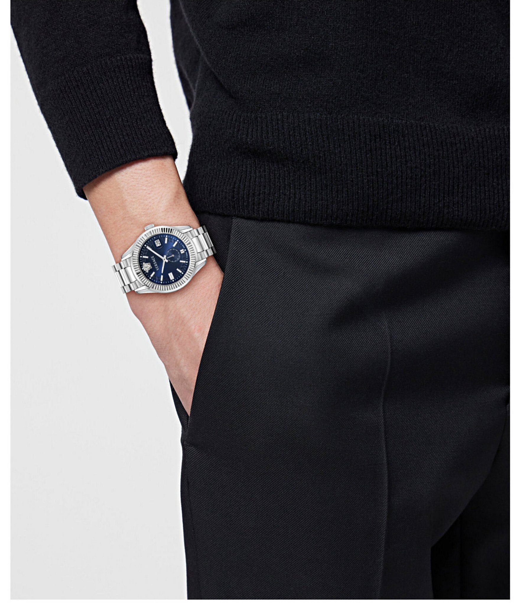 Versace Men's Apodis Quartz Analog Stainless Steel Bracelet Watch