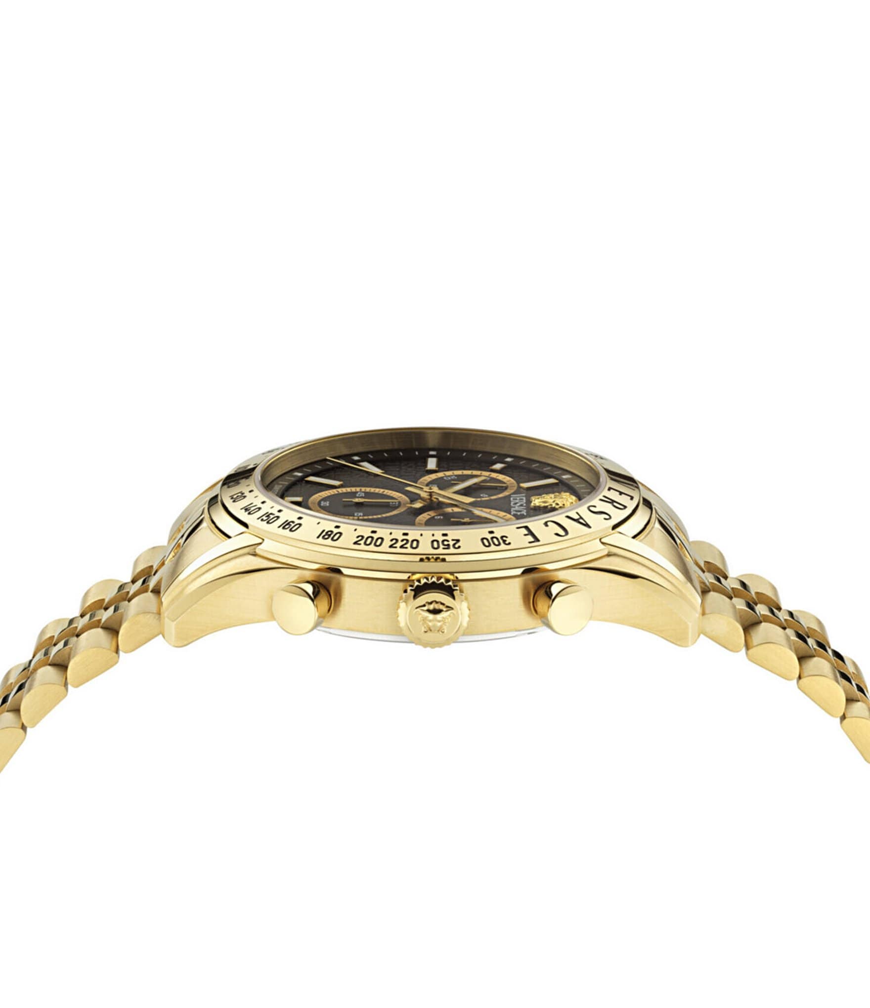 Versace Men's Chrono Master Gold Tone Stainless Steel Bracelet Watch