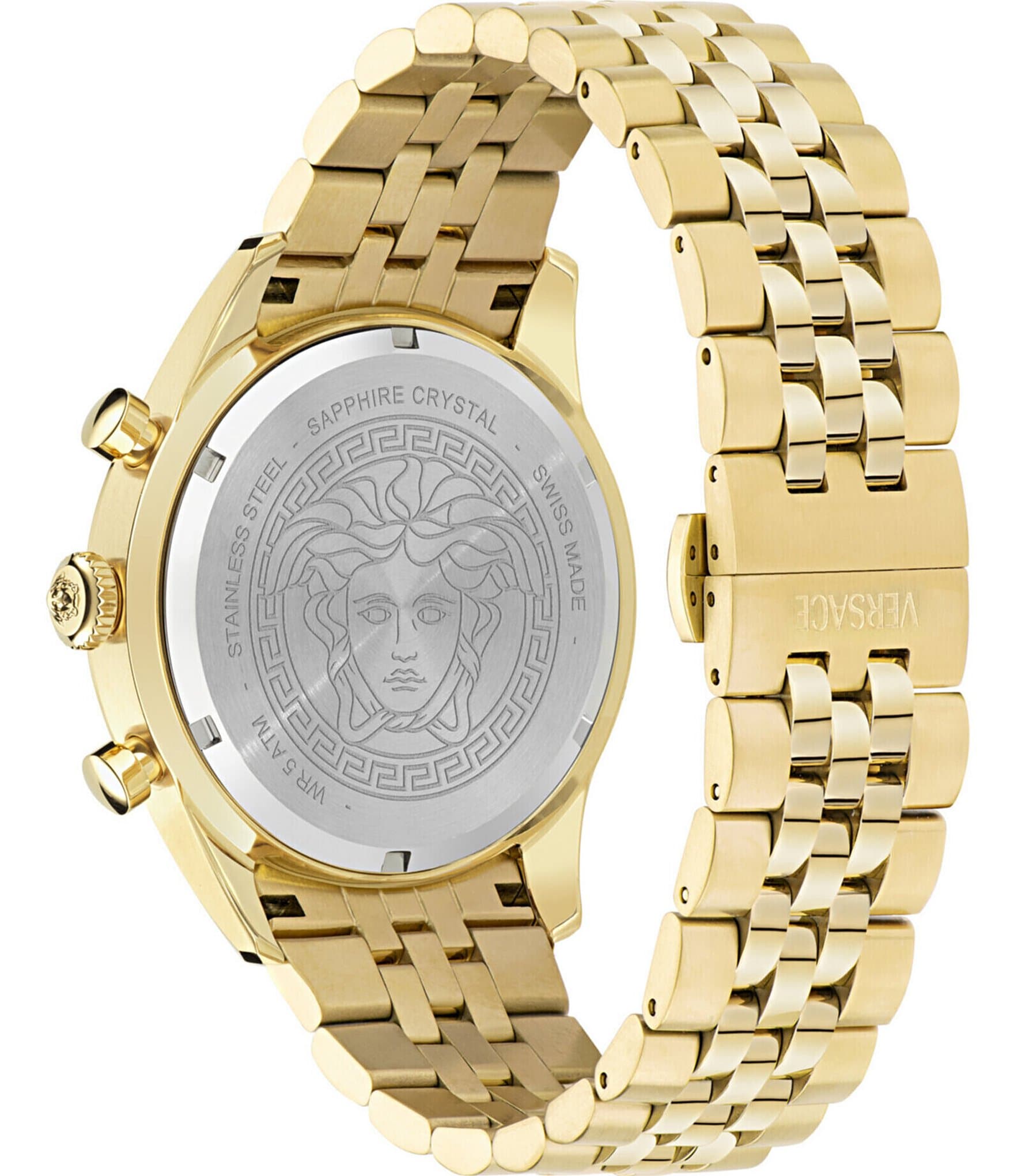 Versace Men's Chrono Master Gold Tone Stainless Steel Bracelet Watch