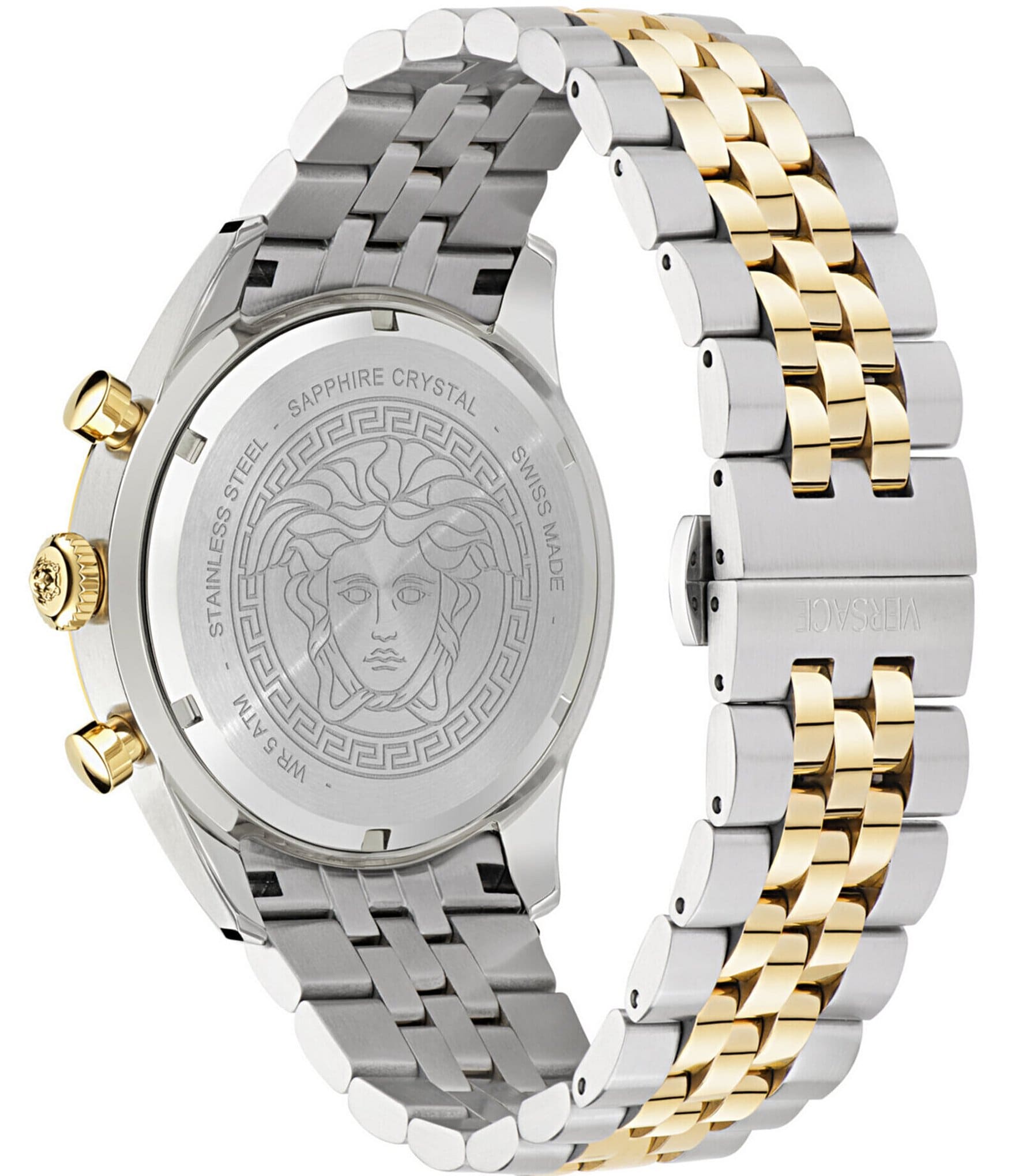 Versace Men's Chrono Master Two Tone Stainless Steel 44mm Bracelet Watch