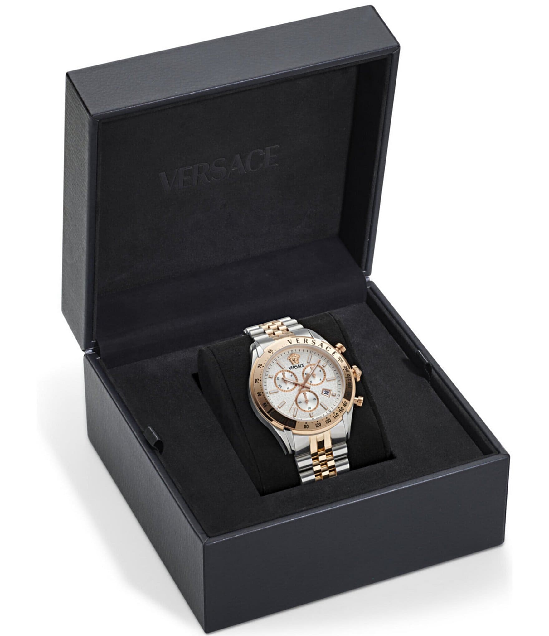 Versace Men's Chrono Master Two Tone Stainless Steel Bracelet Watch