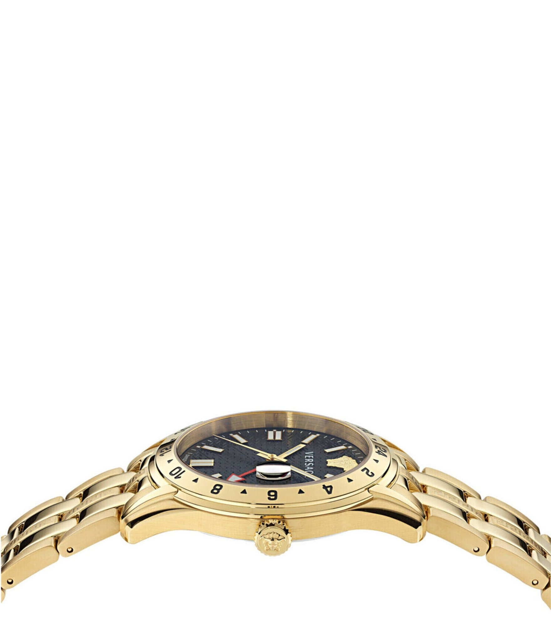 Versace Men's GMT Quartz Analog Gold Stainless Steel Bracelet Watch