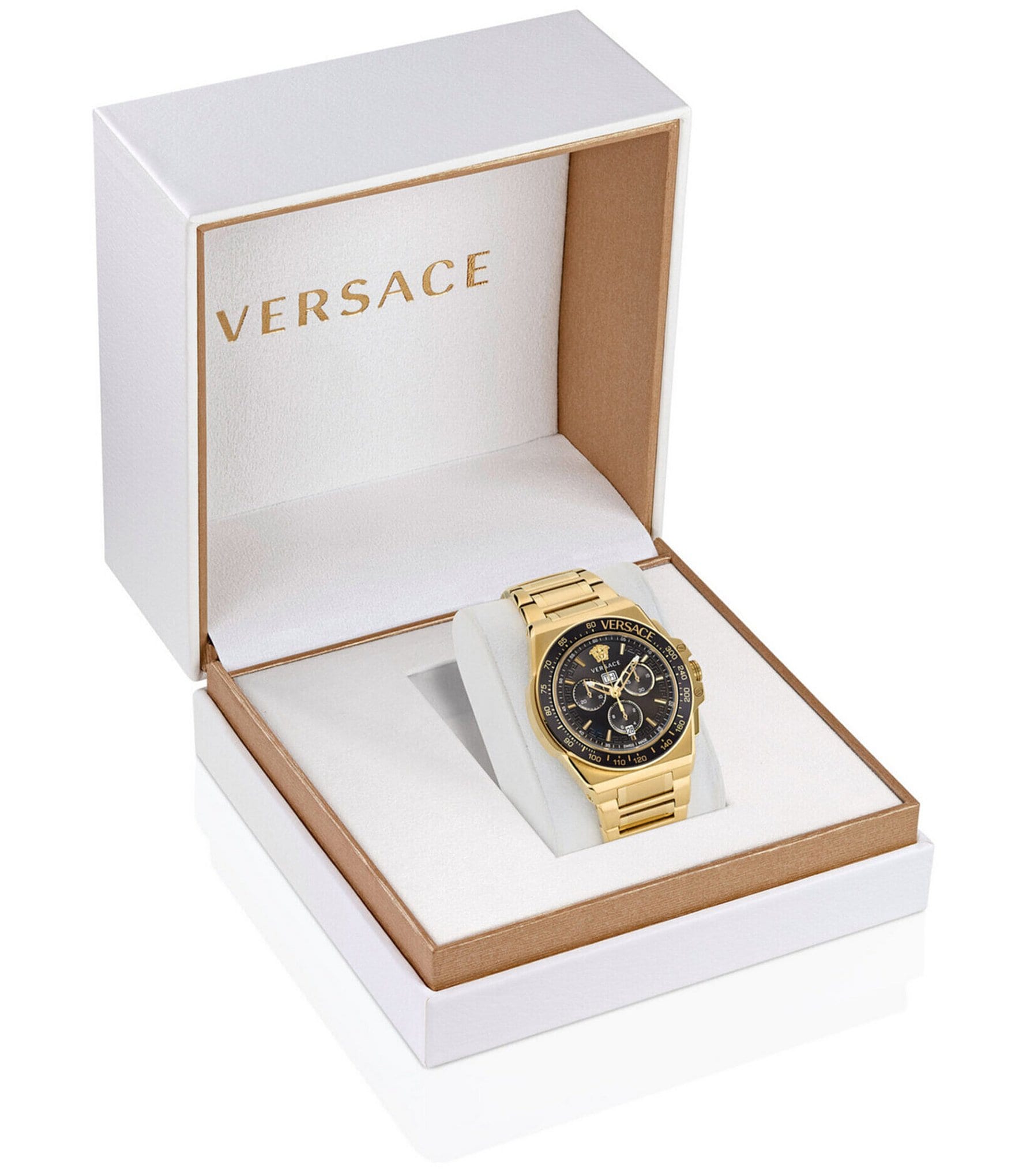 Versace Men's Greca Extreme Chronograph Gold Stainless Steel Bracelet Watch