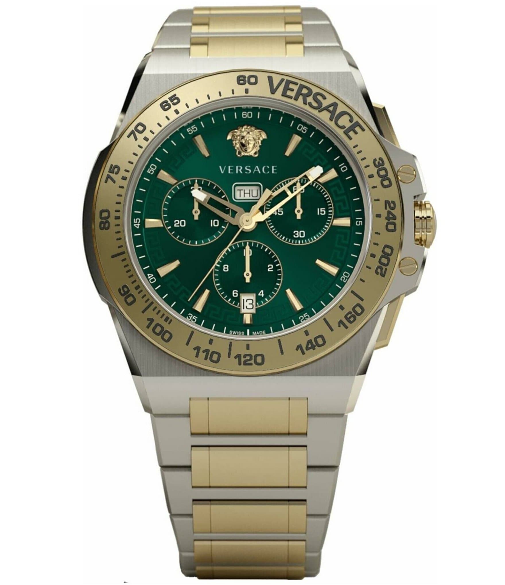 Versace Men's Greca Extreme Chronograph Two Tone Stainless Steel