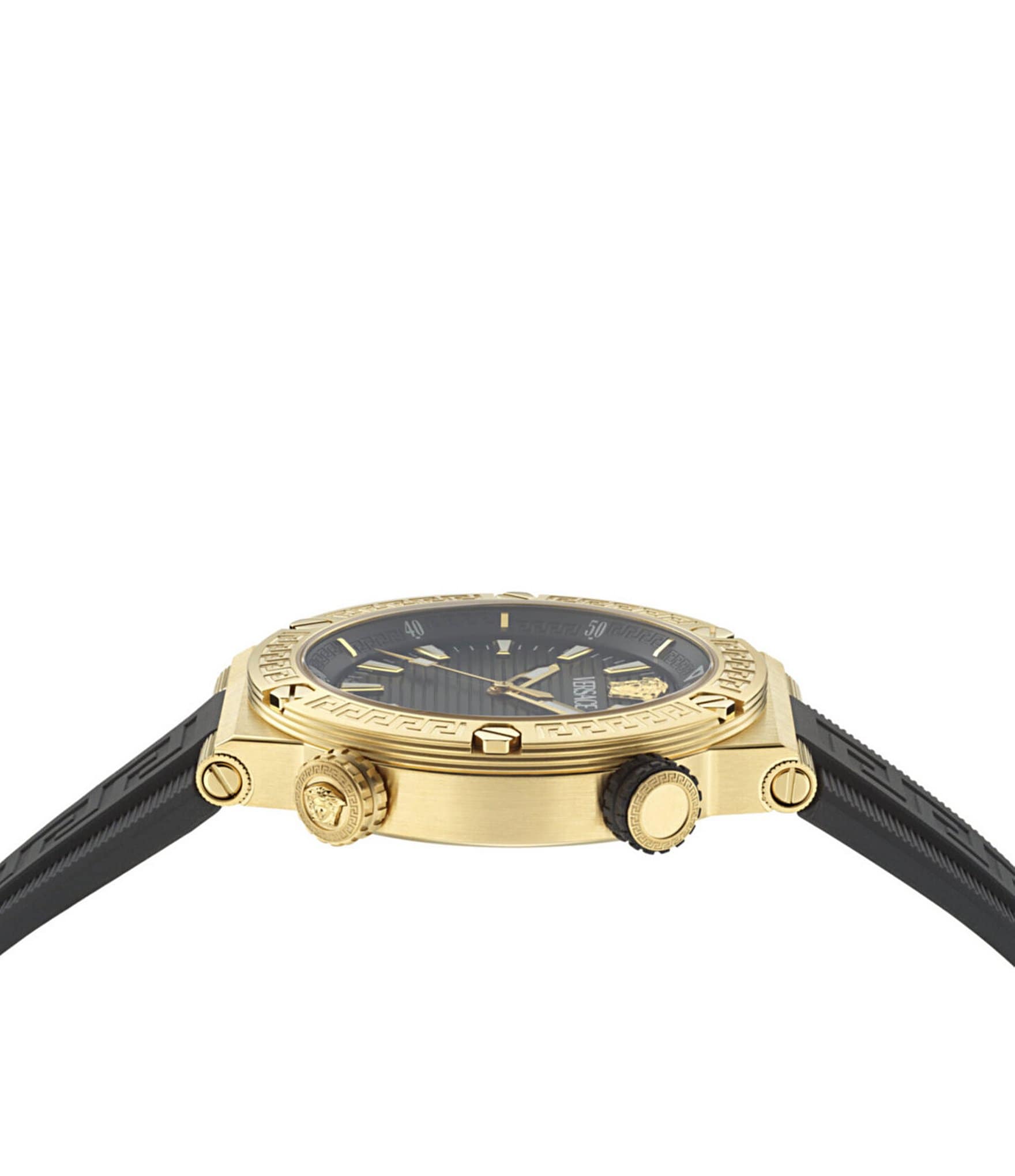 Versace Men's Greca Logo Analog Strap Watch