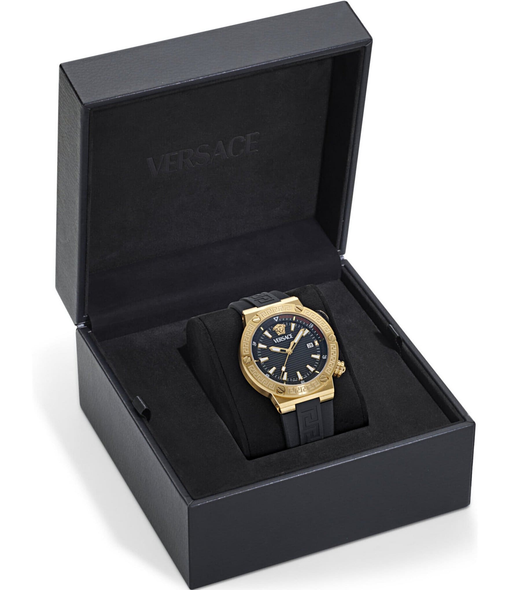 Versace Men's Greca Logo Analog Strap Watch