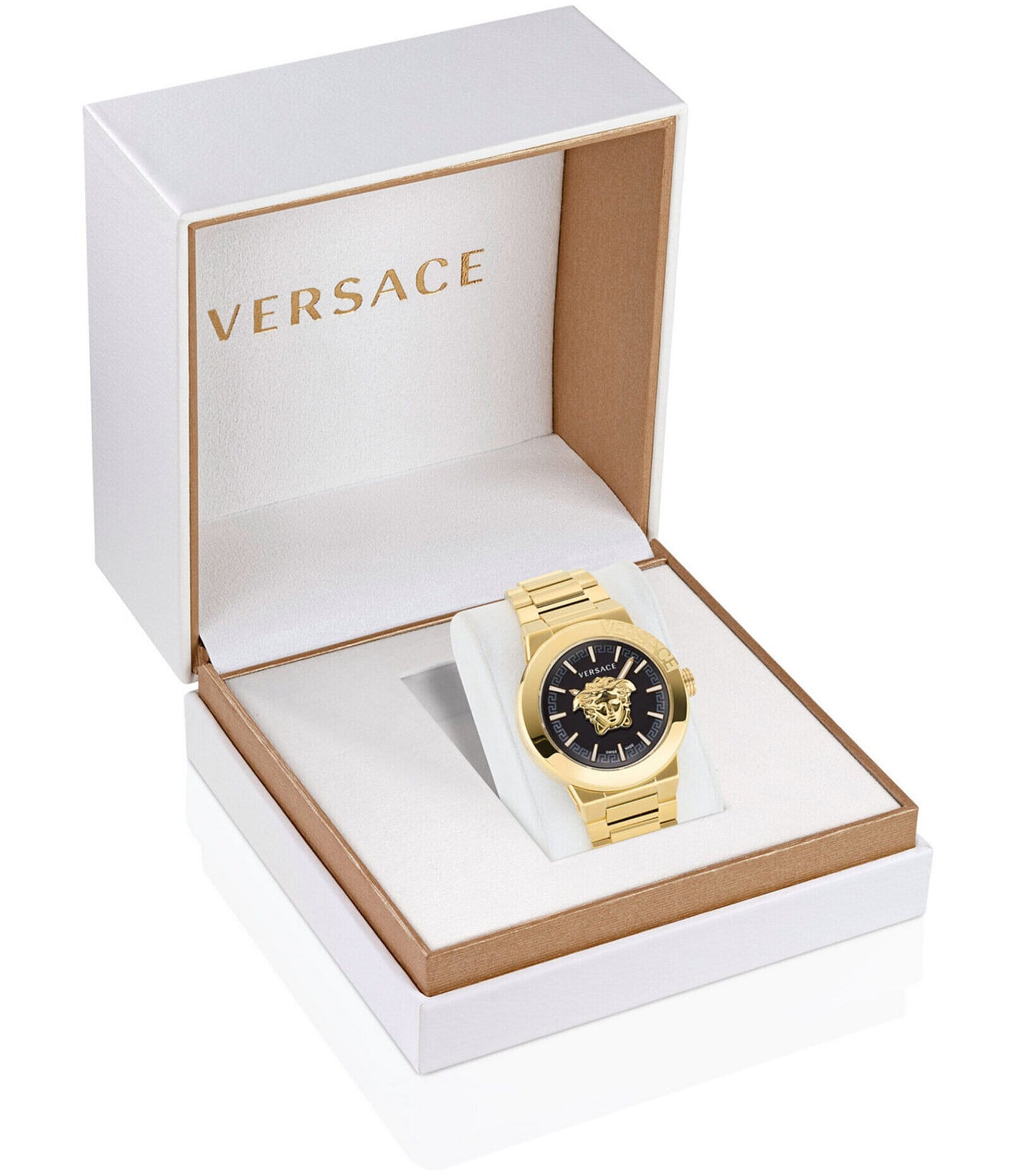 Versace Men's Medusa Infinite Quartz Analog Gold Stainless Steel Bracelet Watch