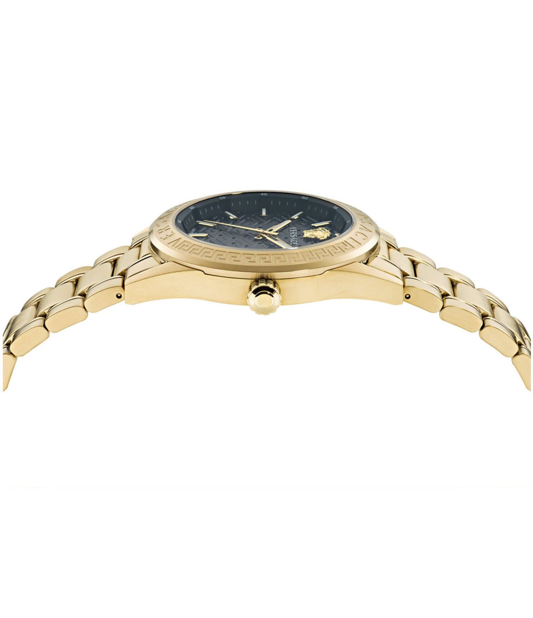 Versace Men's V-Code Analog Gold Stainless Steel Bracelet Watch