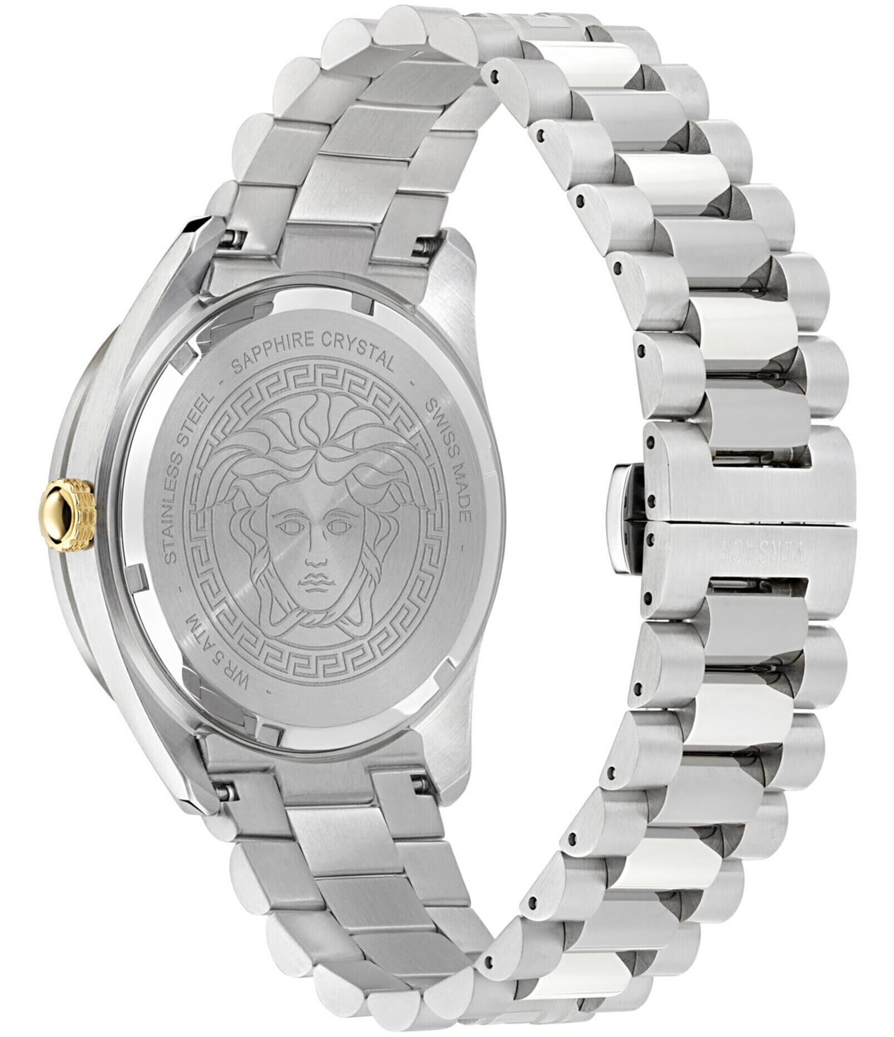 Versace Men's V-Dome Analog Stainless Steel Bracelet Watch