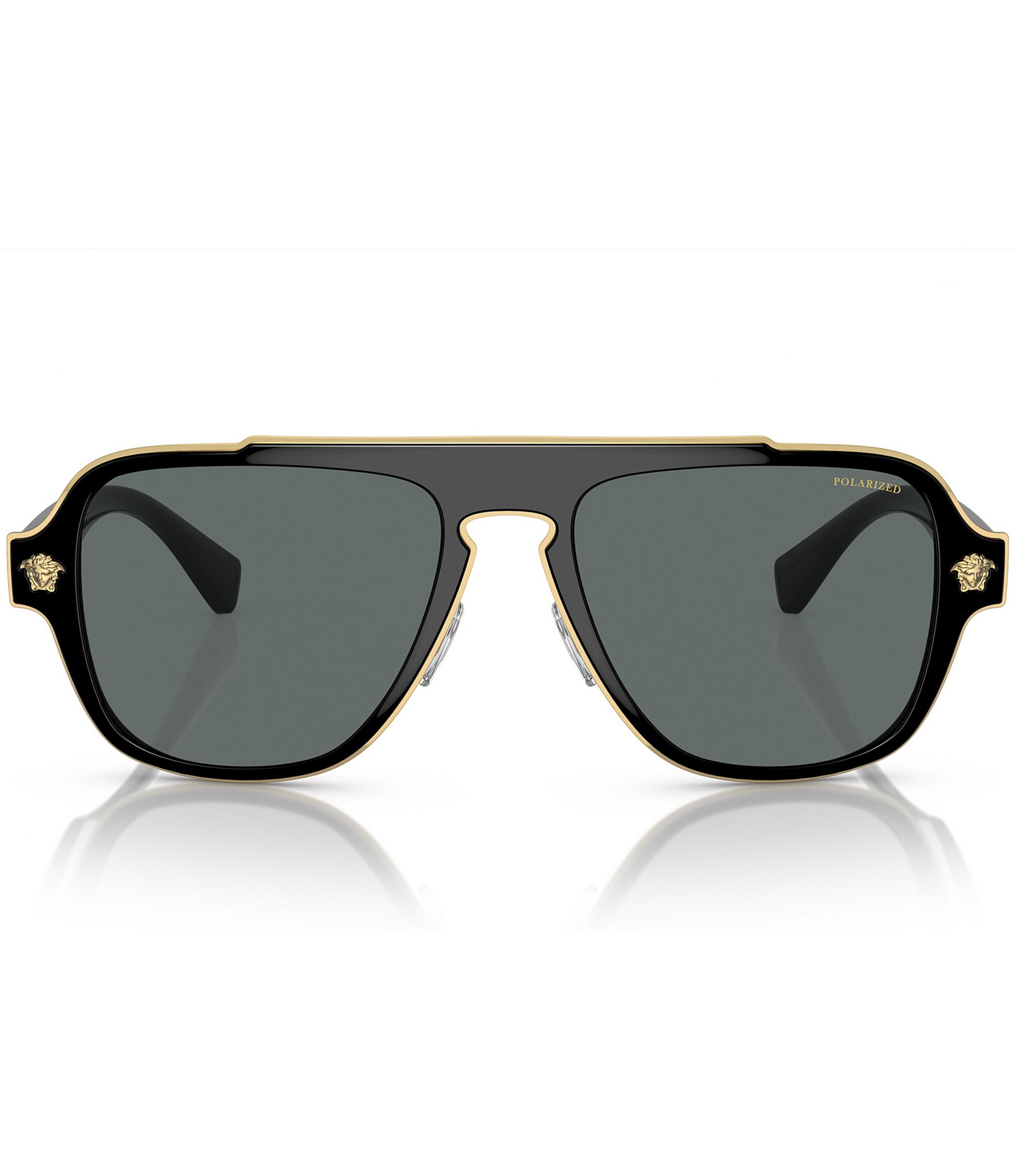 Versace Men's Polarized Navigator Sunglasses