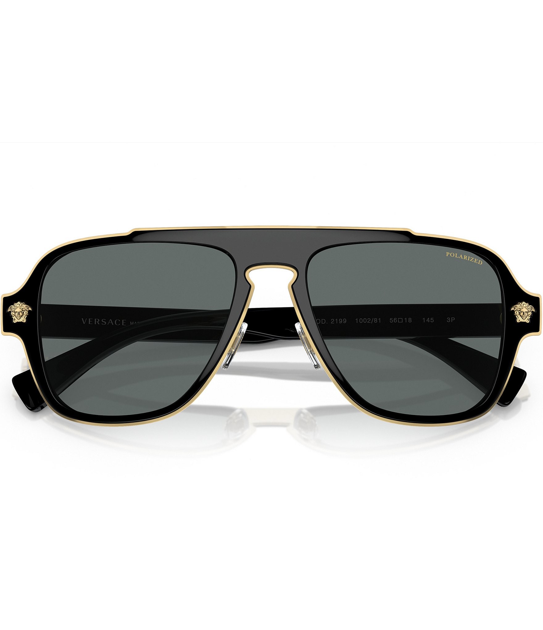 Versace Men's Polarized Navigator Sunglasses