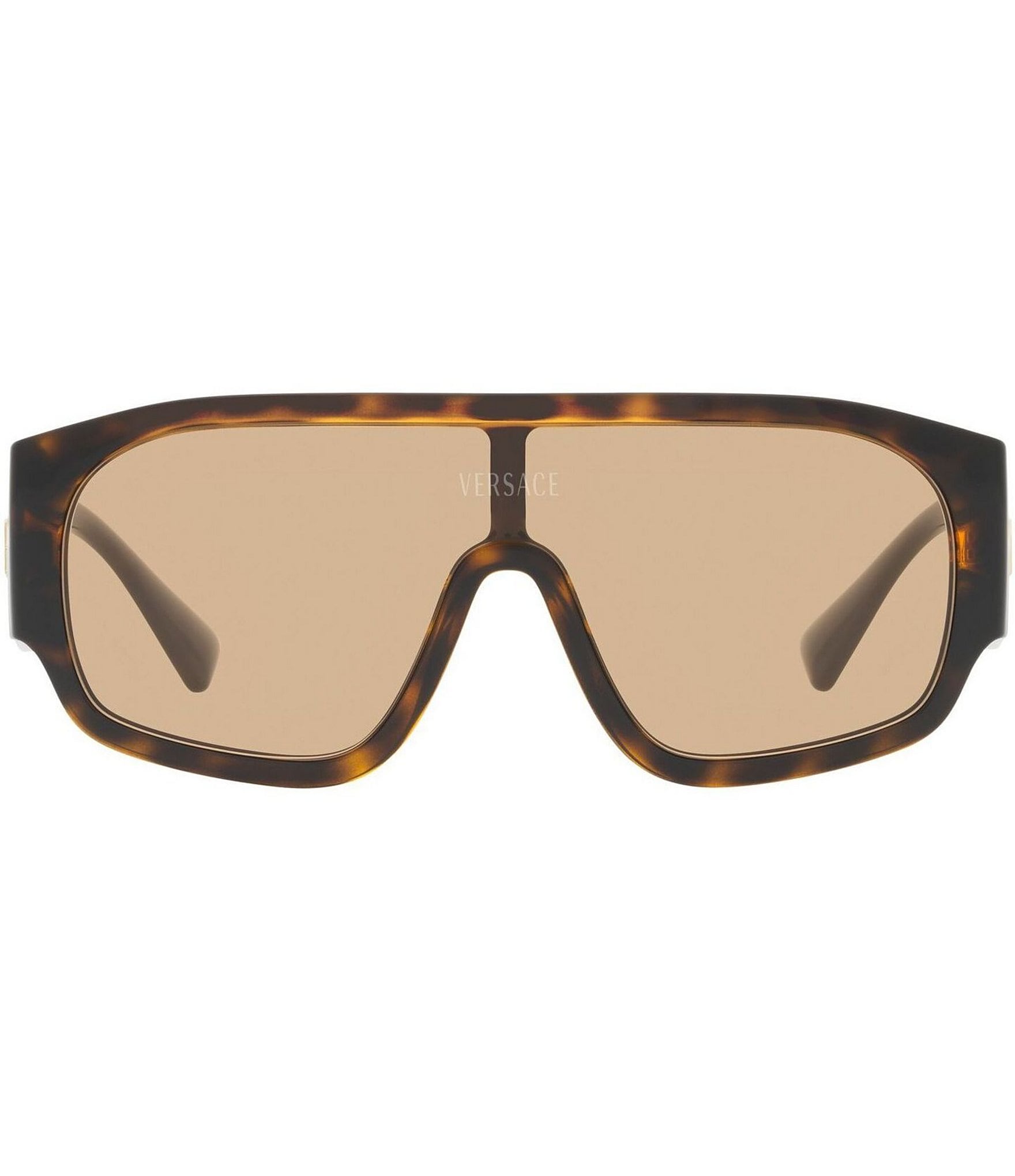 Versace Unisex 33mm Tortoise Shield Sunglasses