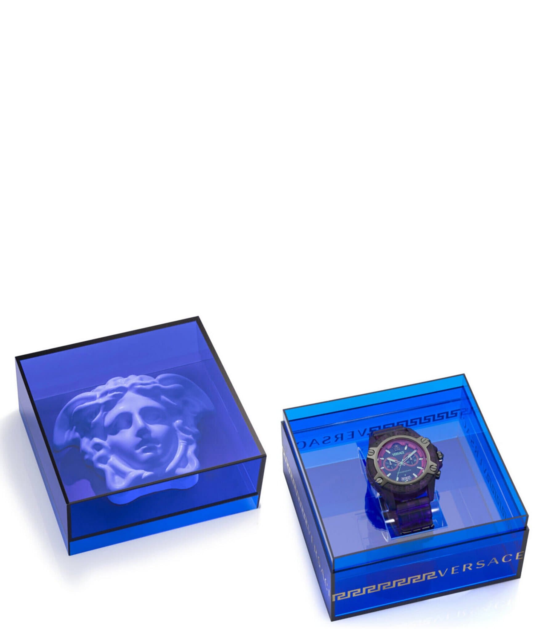 Versace Unisex Icon Active Chronograph Purple Silicone Strap Watch