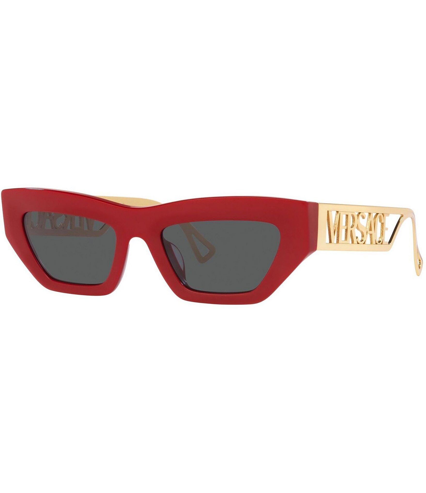 Versace Women's Cat Eye 90's Logo Sunglasses