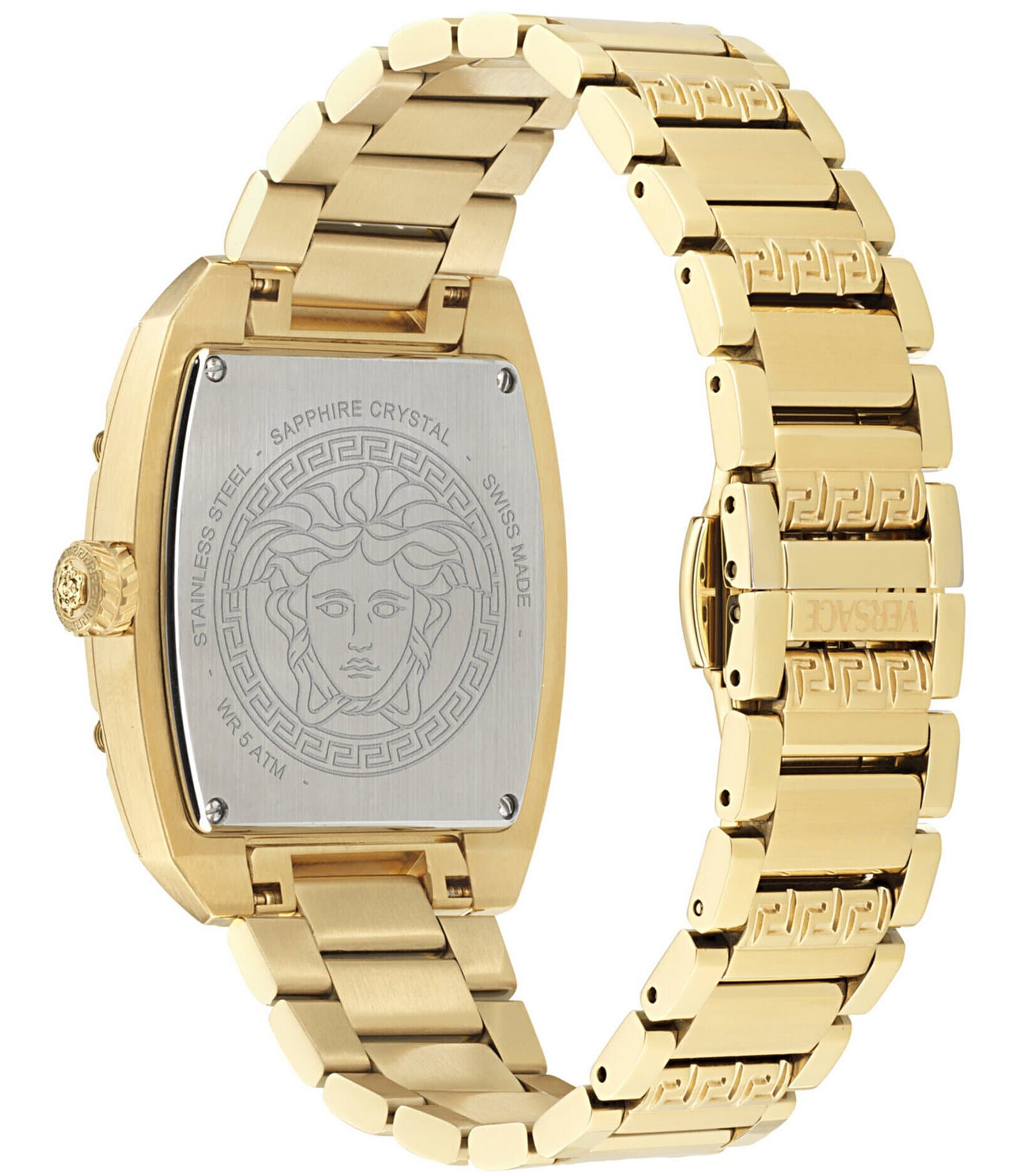 Versace Women's Dominus Analog Gold Tone Stainless Steel Bracelet Watch