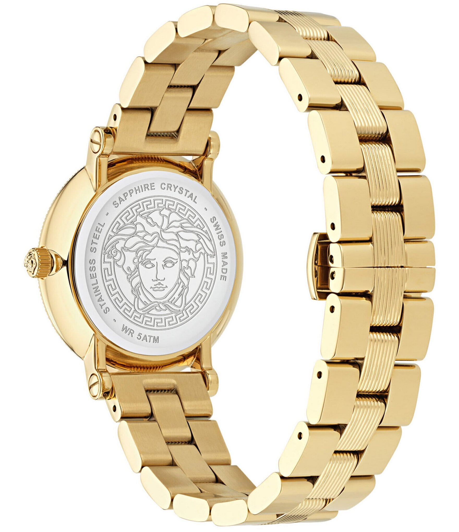 Versace Women's Greca Flourish Quartz Analog Gold Stainless Steel Bracelet Watch