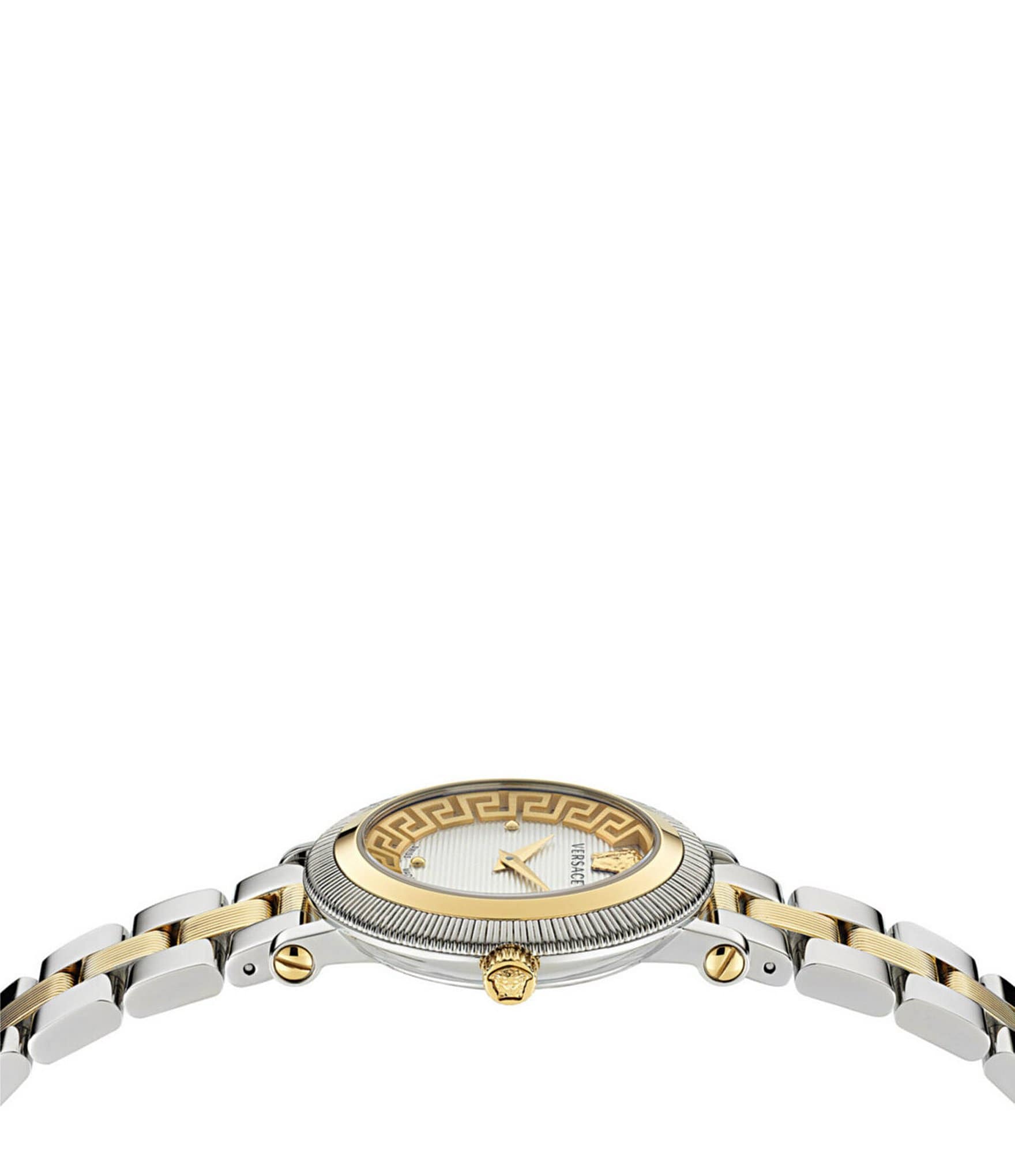 Versace Women's Greca Flourish Quartz Analog Two Tone Stainless Steel Bracelet Watch