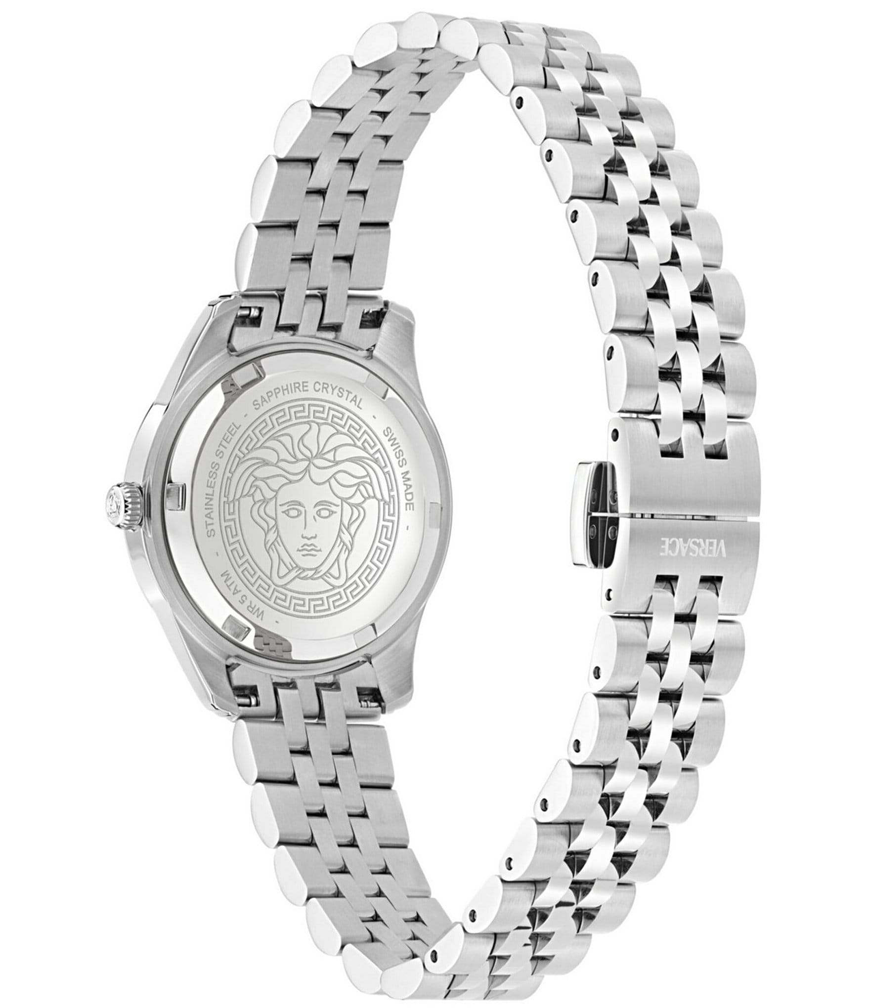 Versace Women's Greca Time Petite Quartz Analog Stainless Steel Bracelet Watch