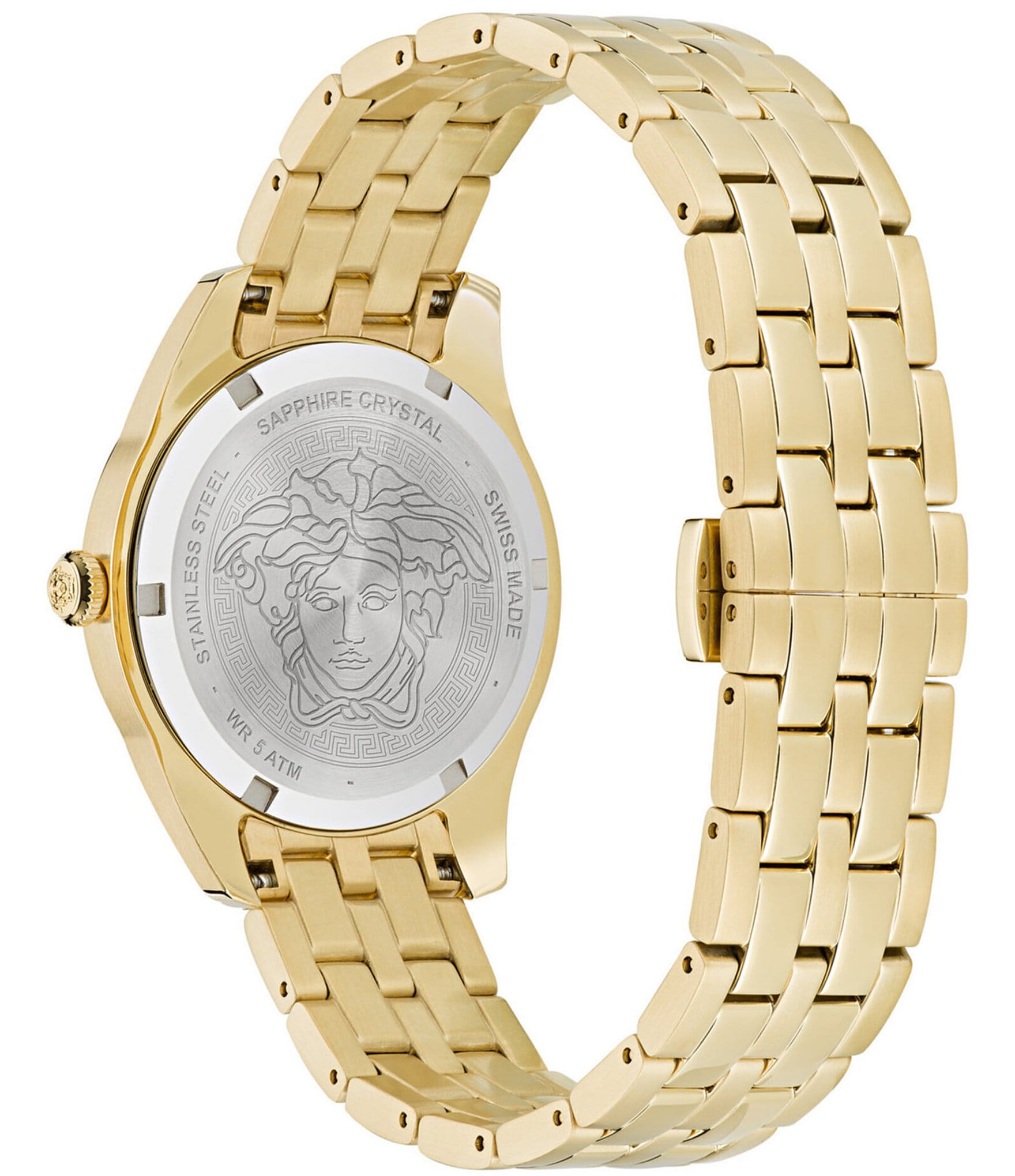 Versace Women's Greca Time Quartz Analog Gold Stainless Steel Bracelet Watch