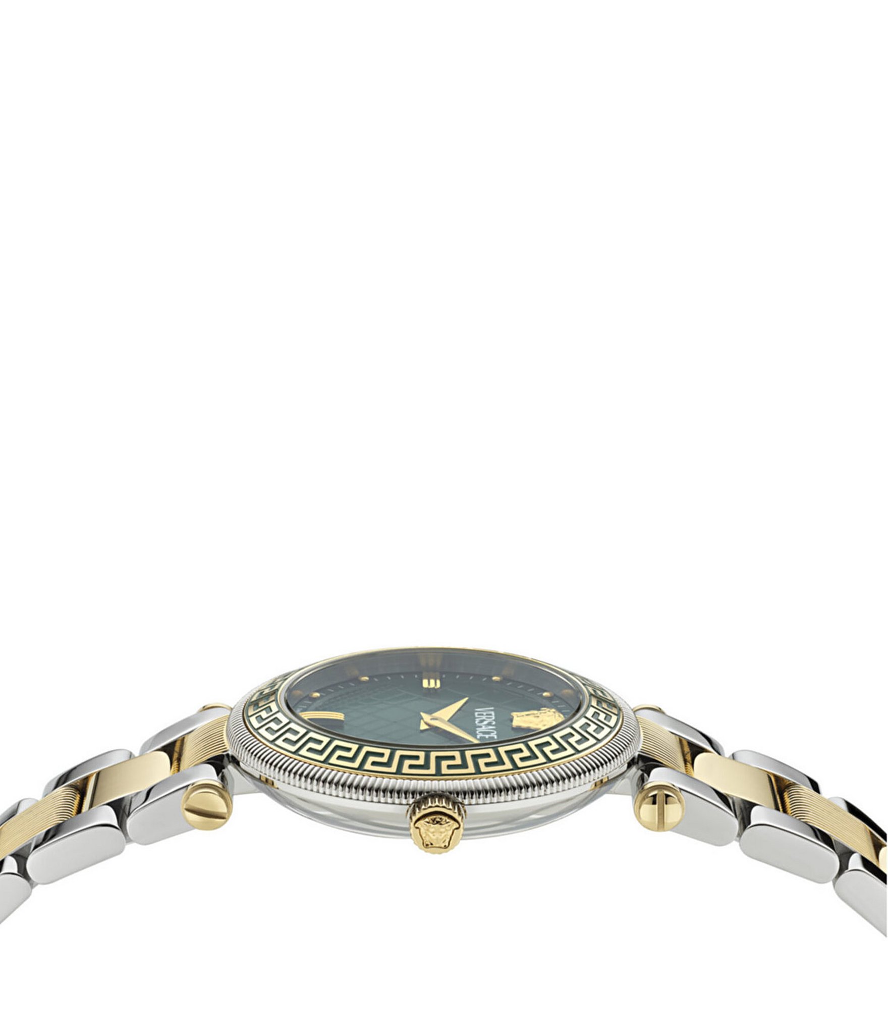 Versace Women's Green Dial Reve Analog Two Tone Stainless Steel Bracelet Watch