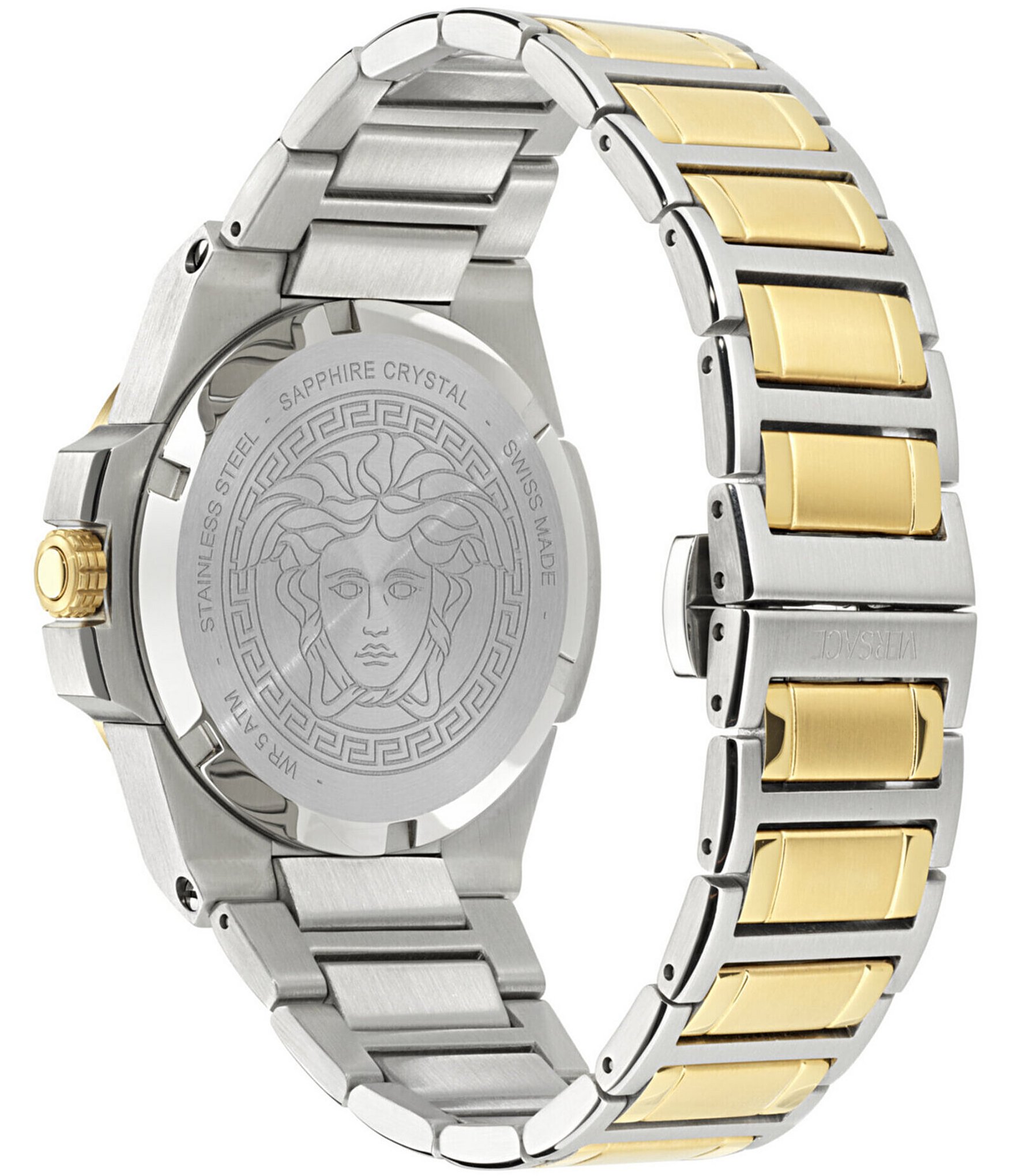 Versace Women's Hera Round Analog Two Tone Stainless Steel Bracelet Watch