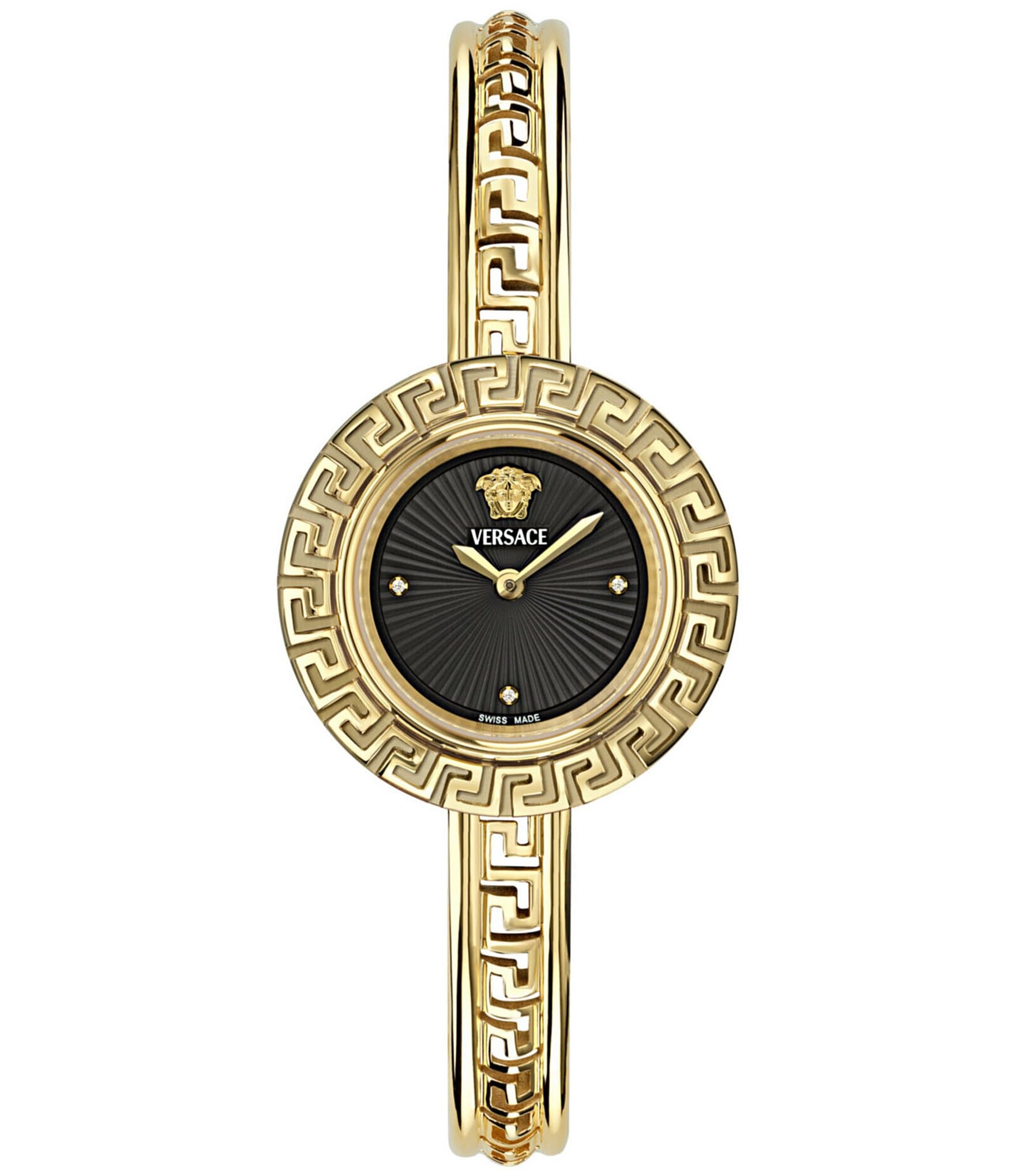 Versace Women's La Greca Analog Gold Tone Stainless Steel Bracelet Watch