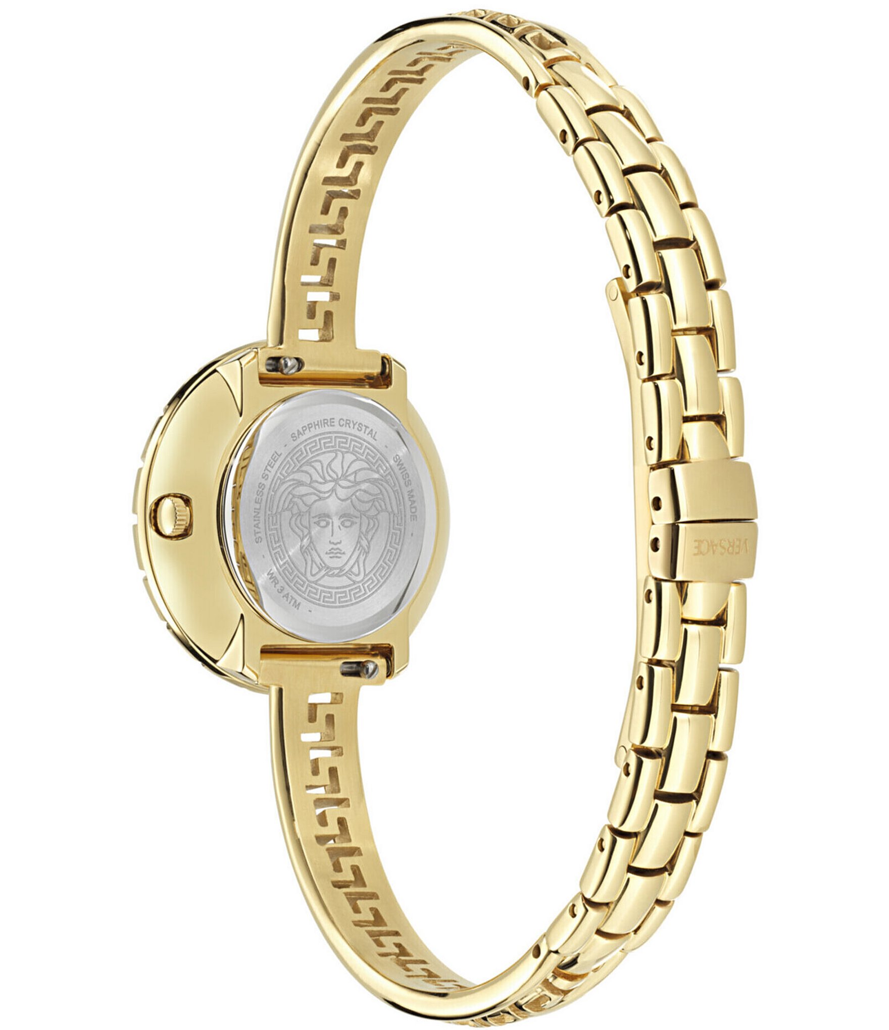 Versace Women's La Greca Analog Gold Tone Stainless Steel Bracelet Watch