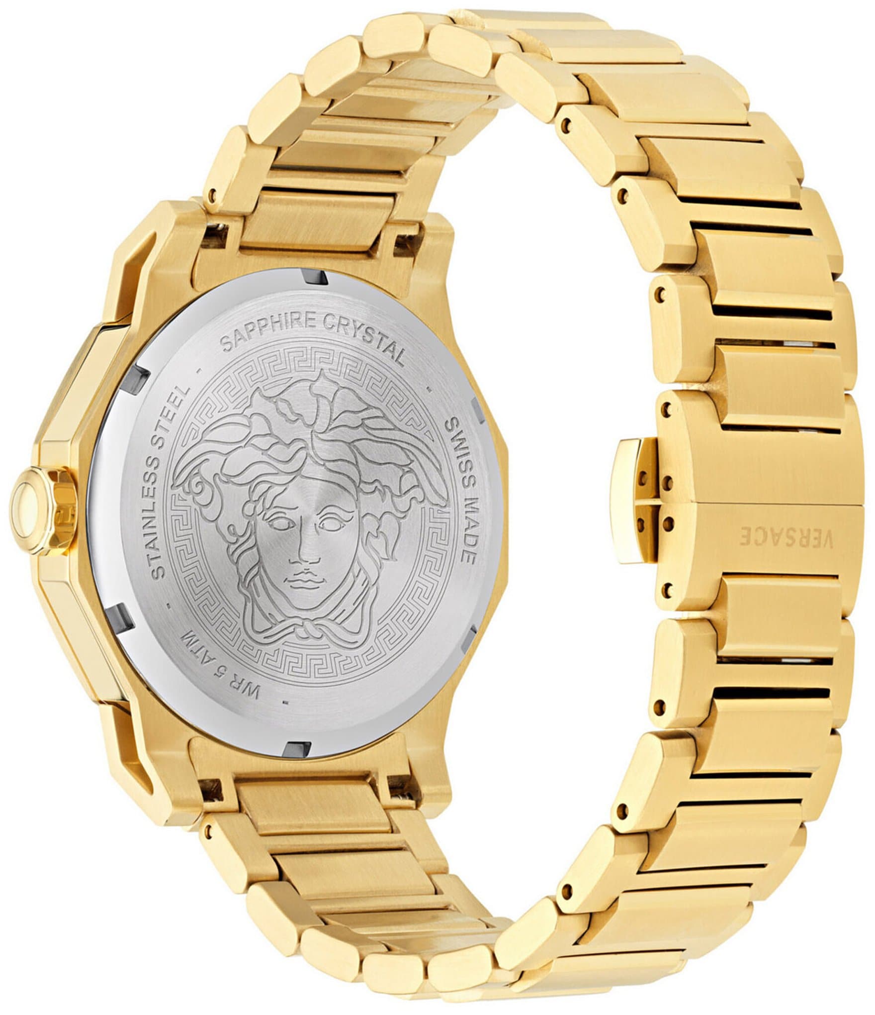 Versace Women's Medusa Deco Quartz Analog Gold Stainless Steel Bracelet Watch