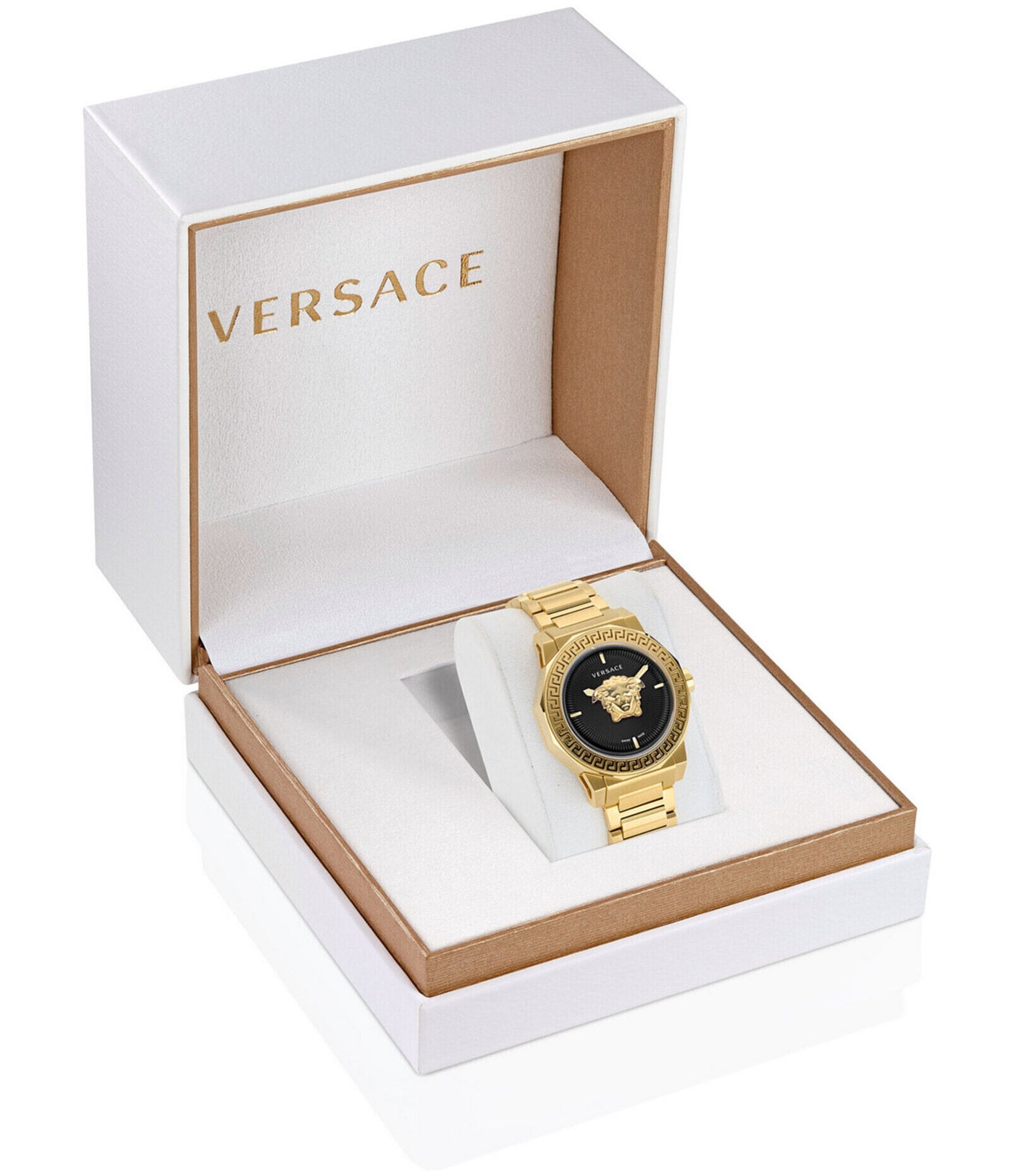 Versace Women's Medusa Deco Quartz Analog Gold Stainless Steel Bracelet Watch