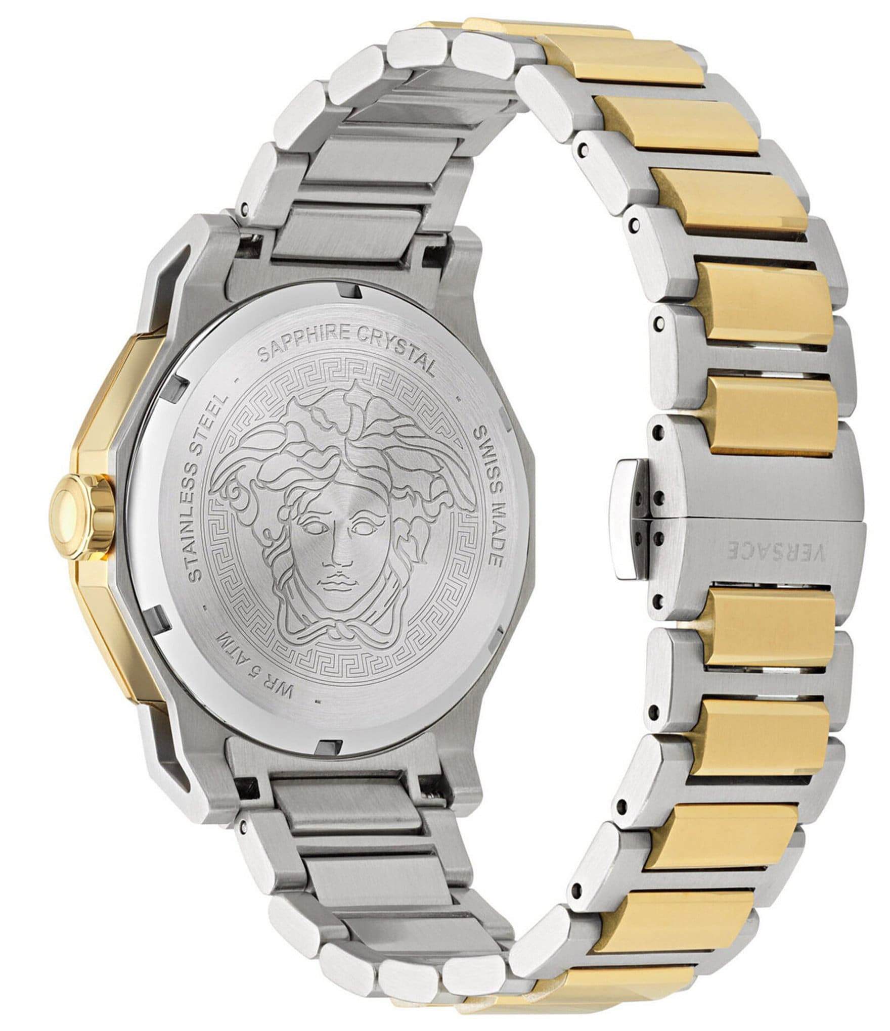 Versace Women's Medusa Deco Quartz Analog Two Tone Stainless Steel Bracelet Watch