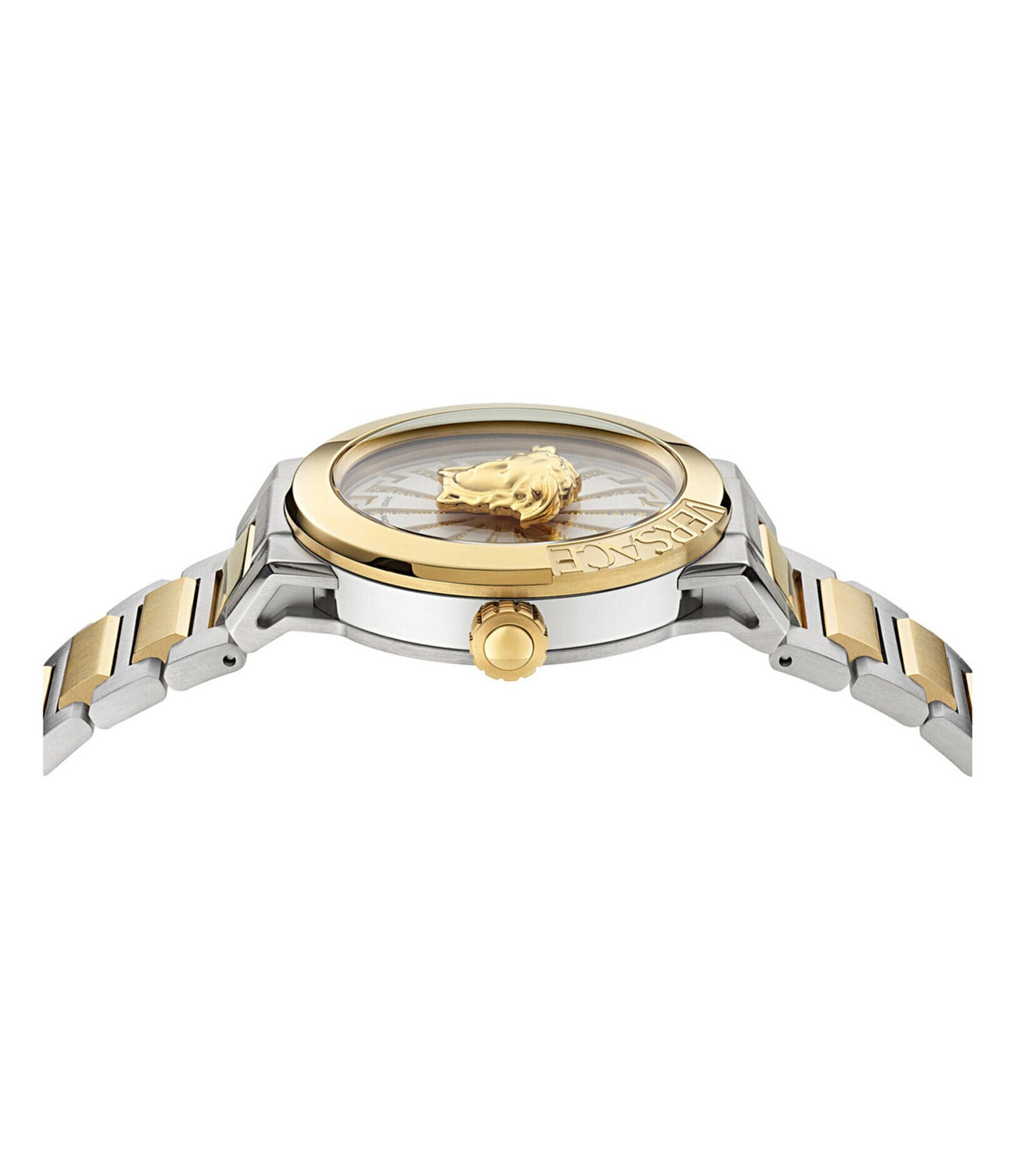 Versace Women's Medusa Infinite Diamond Quartz Analog Two Tone Stainless Steel Bracelet Watch