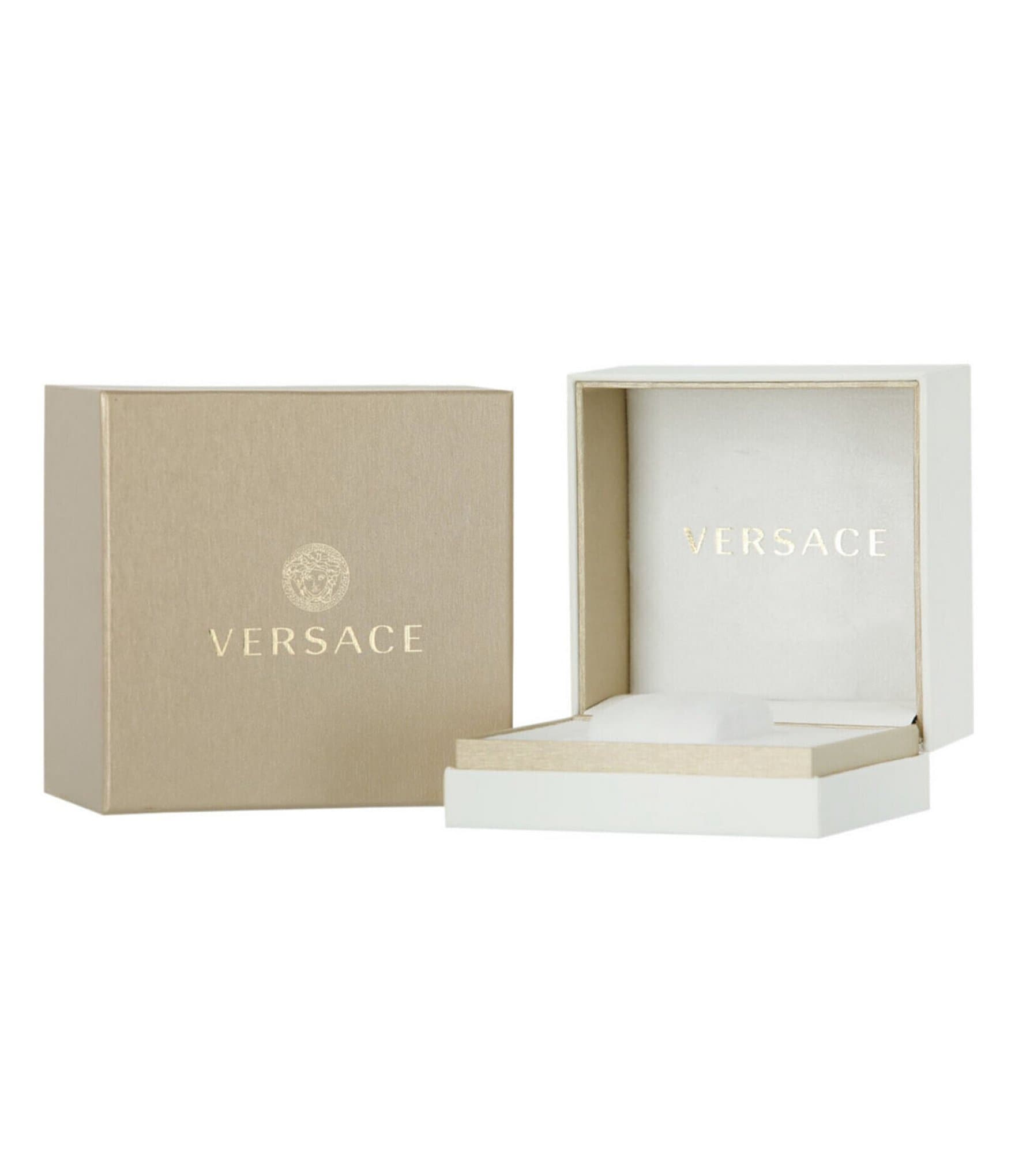 Versace Women's V-Dollar Rose Gold Analog Two Tone Stainless Steel Bracelet Watch