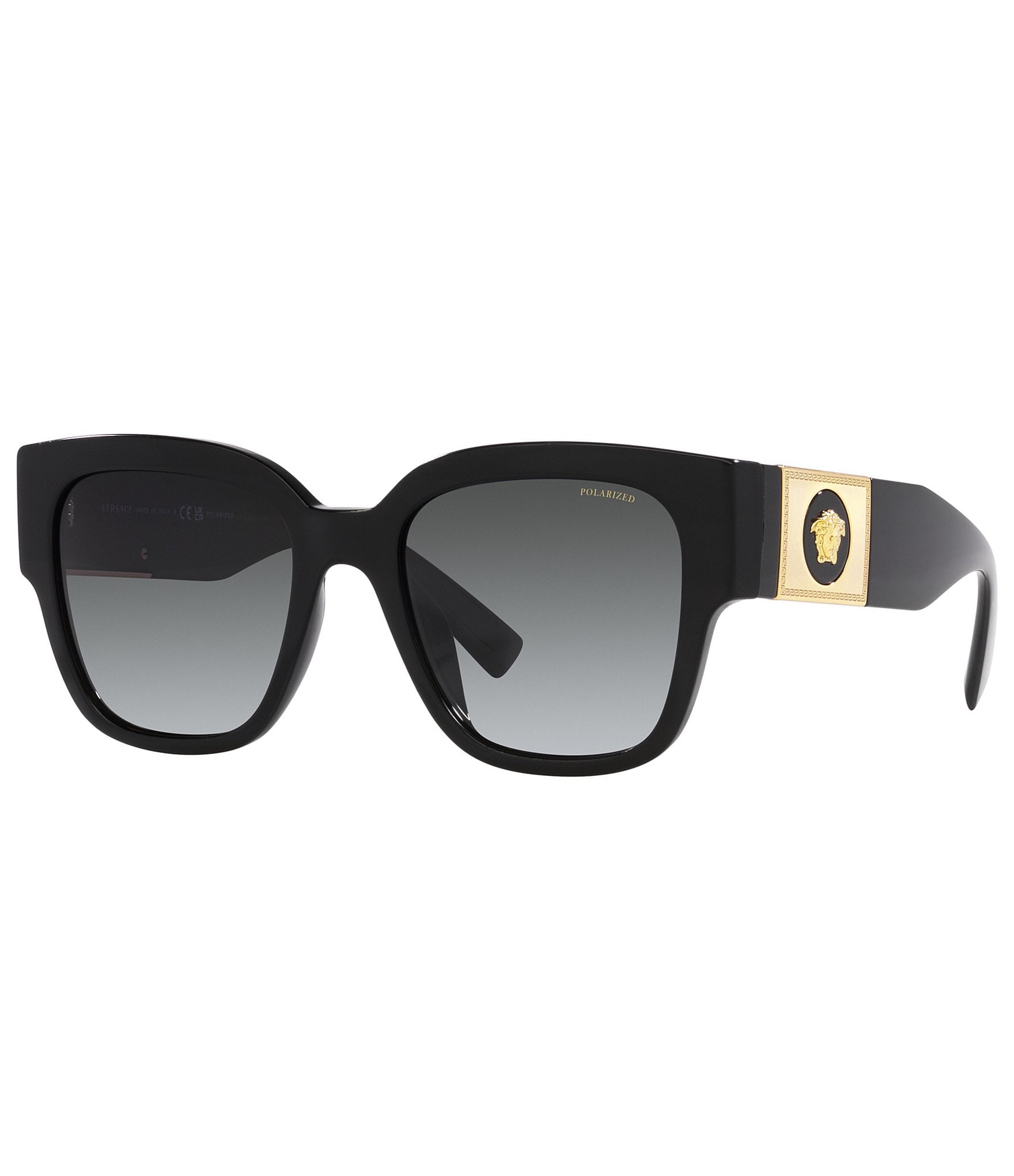 Versace Women's VE4437U Medusa Studs 54mm Black Square Sunglasses ...